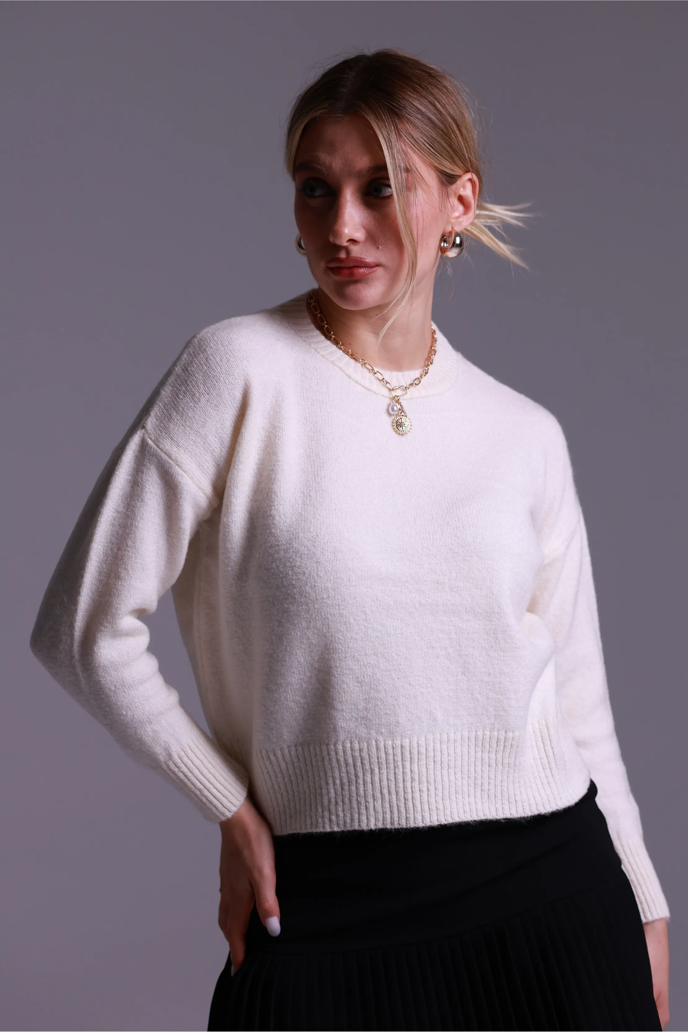 BİSİKLET YAKA KAZAK