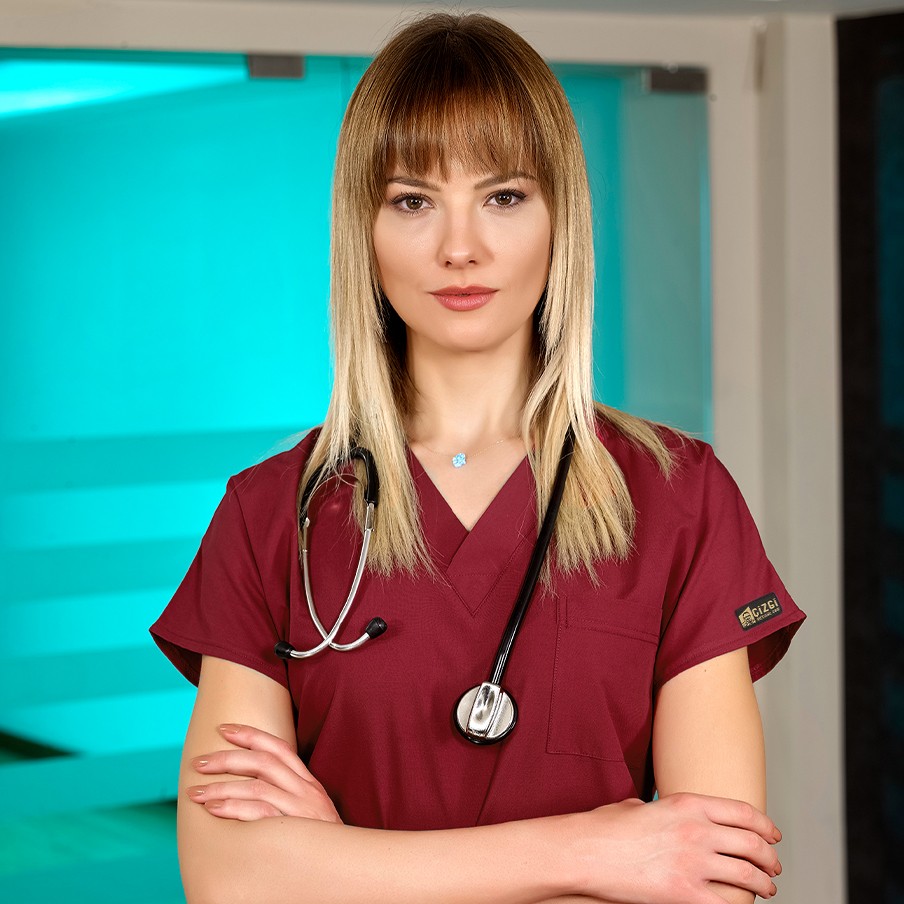 Bordo Dr Greys Terikoton Takım (İnce Kumaş)