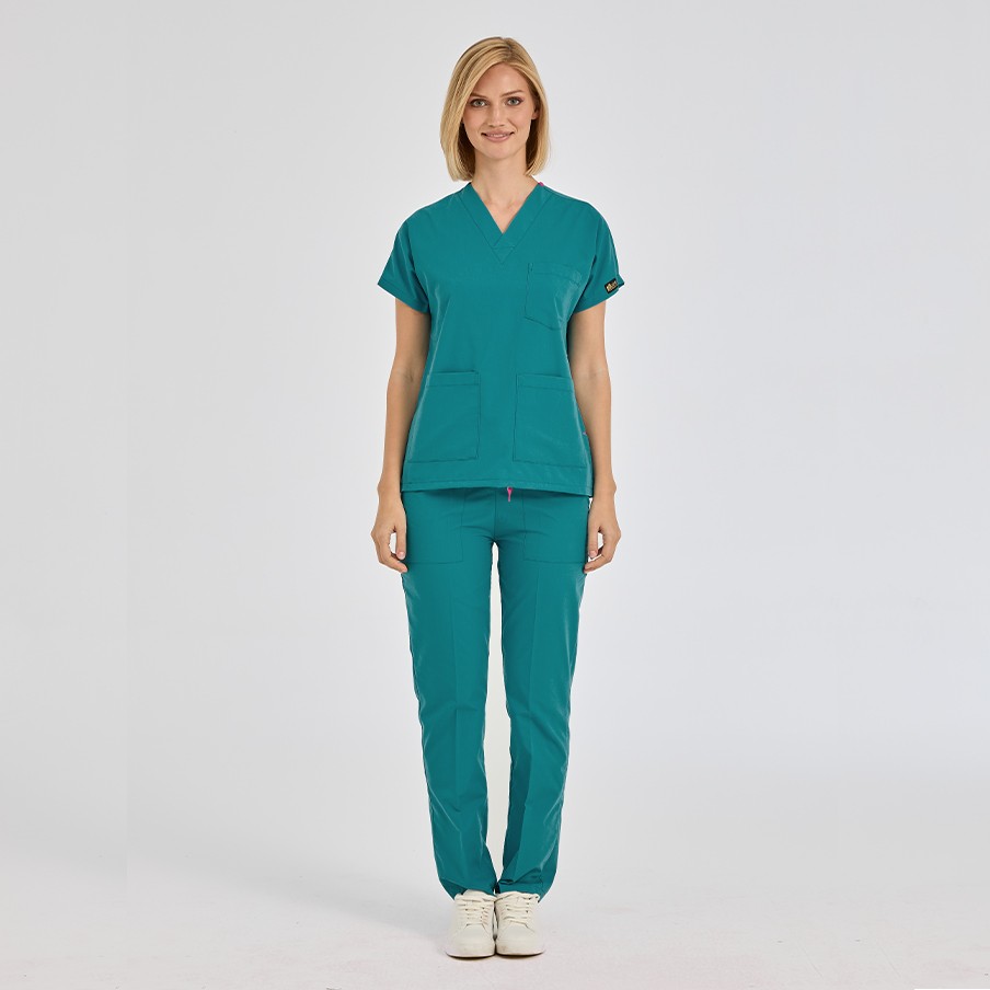 Benetton Yeşili Dr Greys Terikoton Takım (İnce Kumaş)