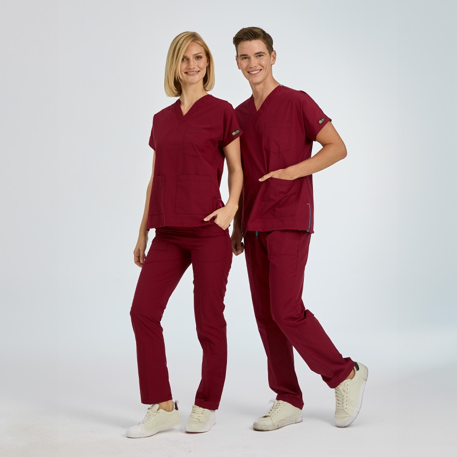 Bordo Dr Greys Terikoton Takım (İnce Kumaş)