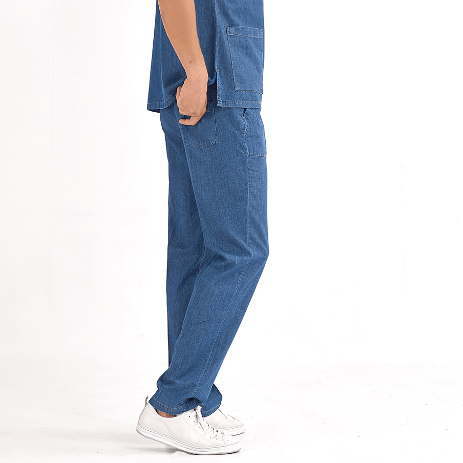 Kot Mavisi Tek Alt Medijean Dr. Greys Modeli (Gerçek Kot Kumaşı)