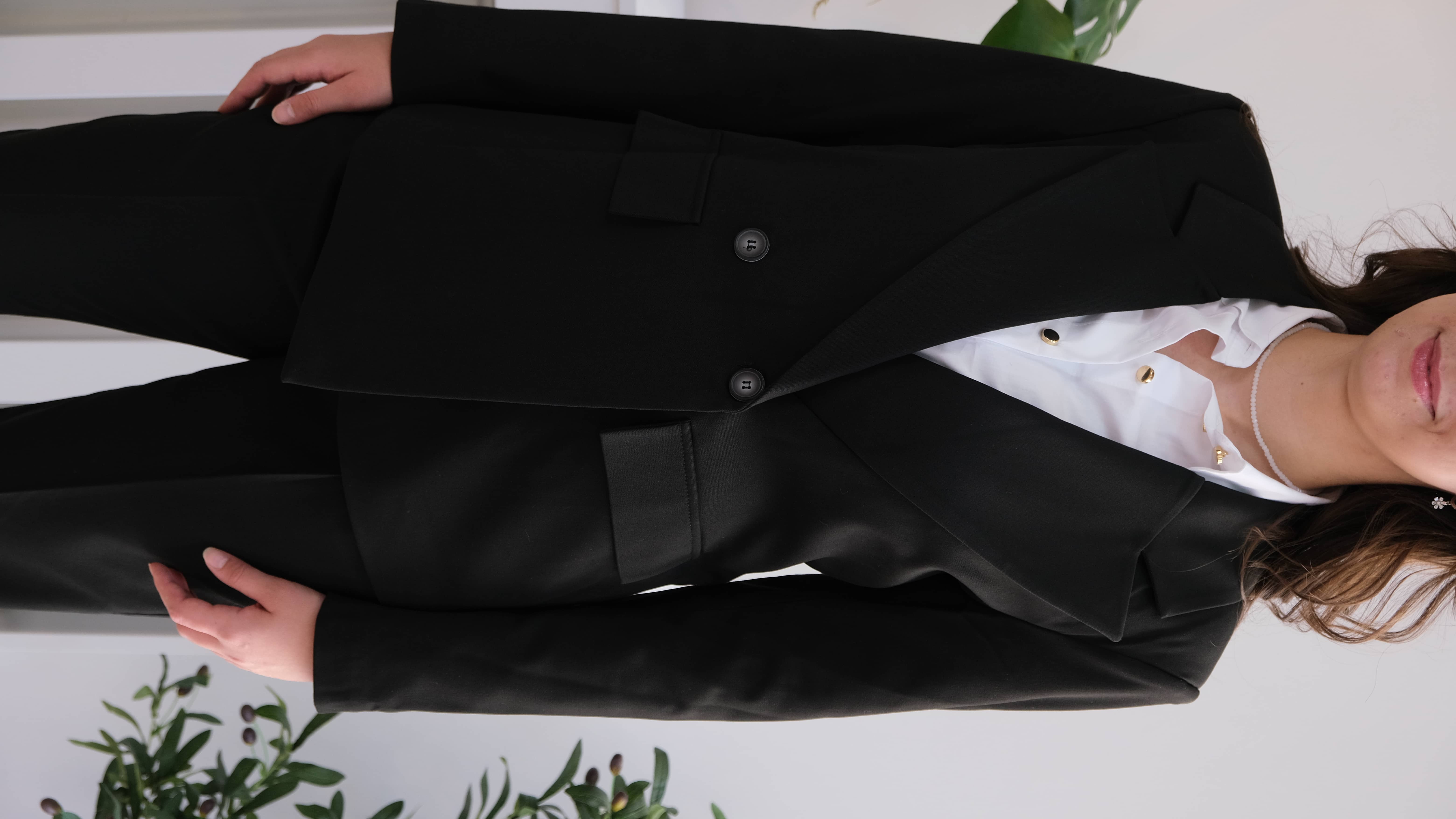 Astar Çizgili Önden Düğmeli Blazer 