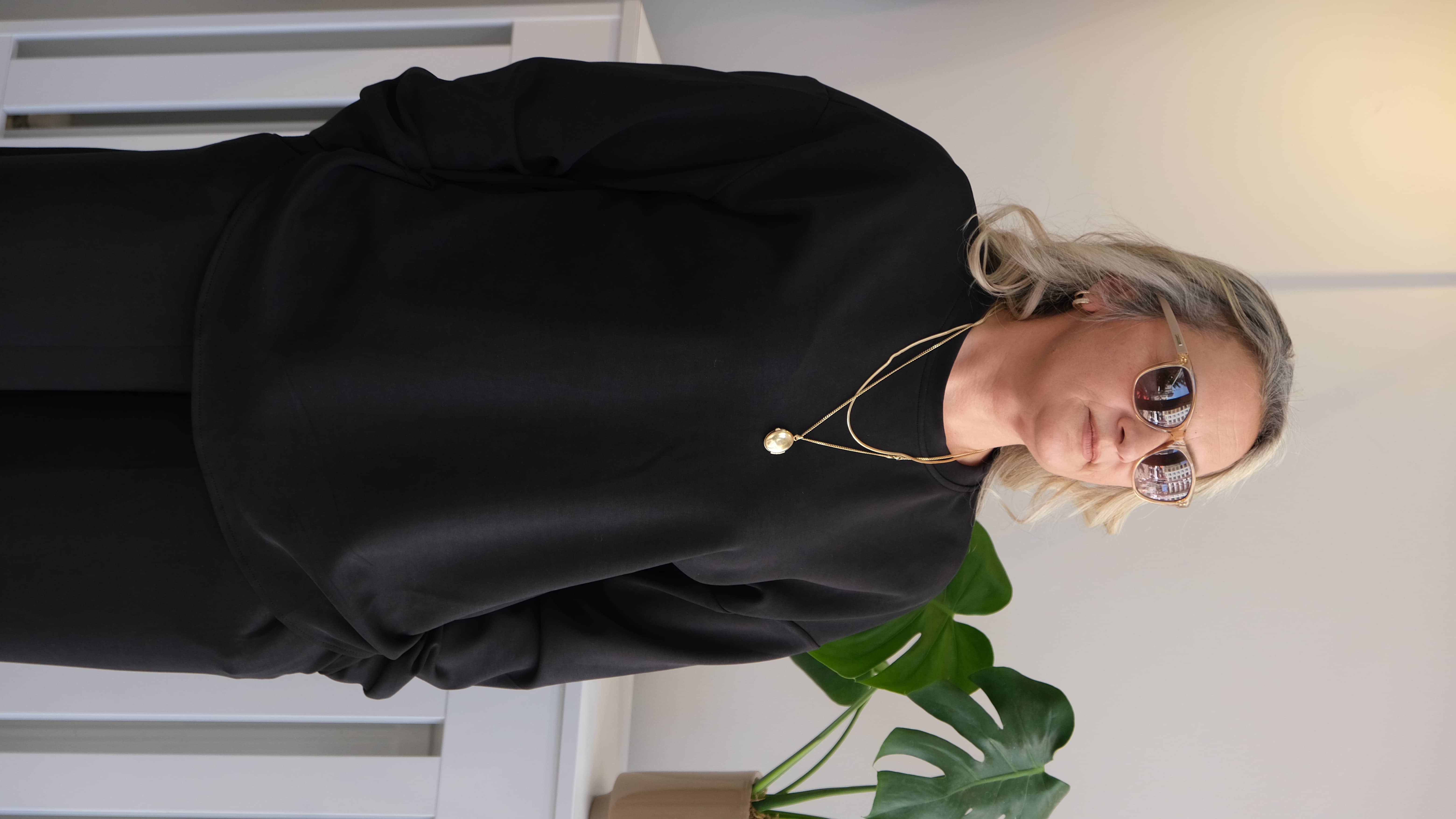 Arkası Fermuarlı Oysho Kumaş Takım - Siyah