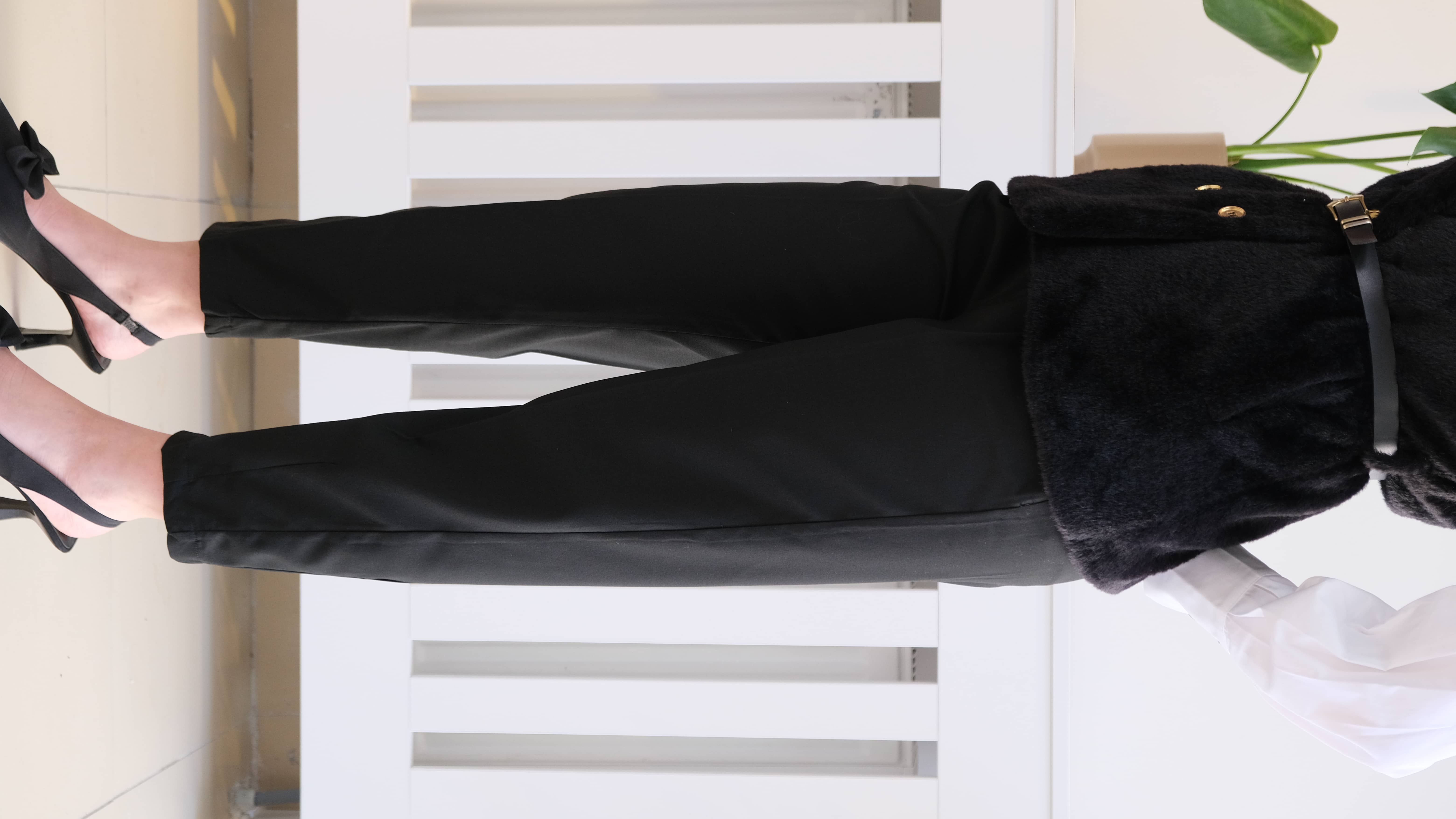 Havuç Paça Kemerli Paça Dikişli Kumaş Pantolon 