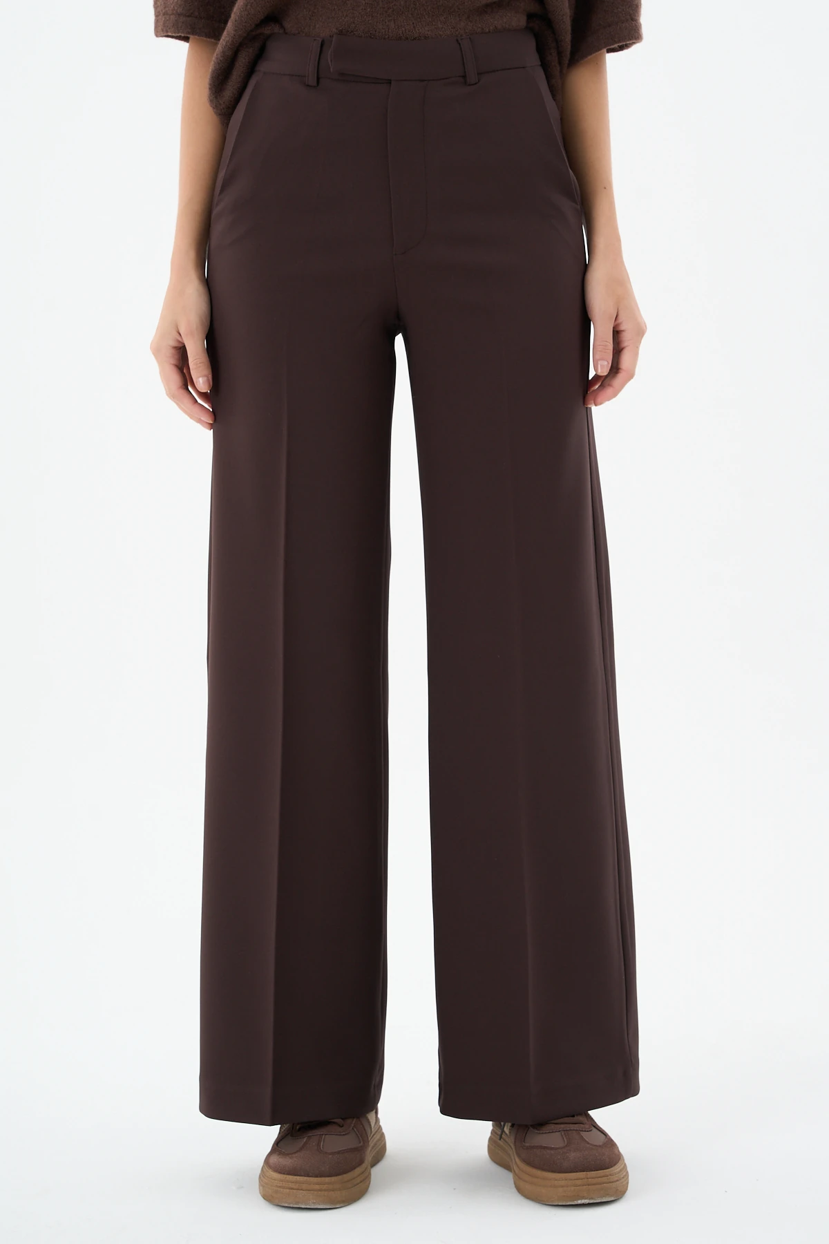 Düz Paça Pantolon Kahve