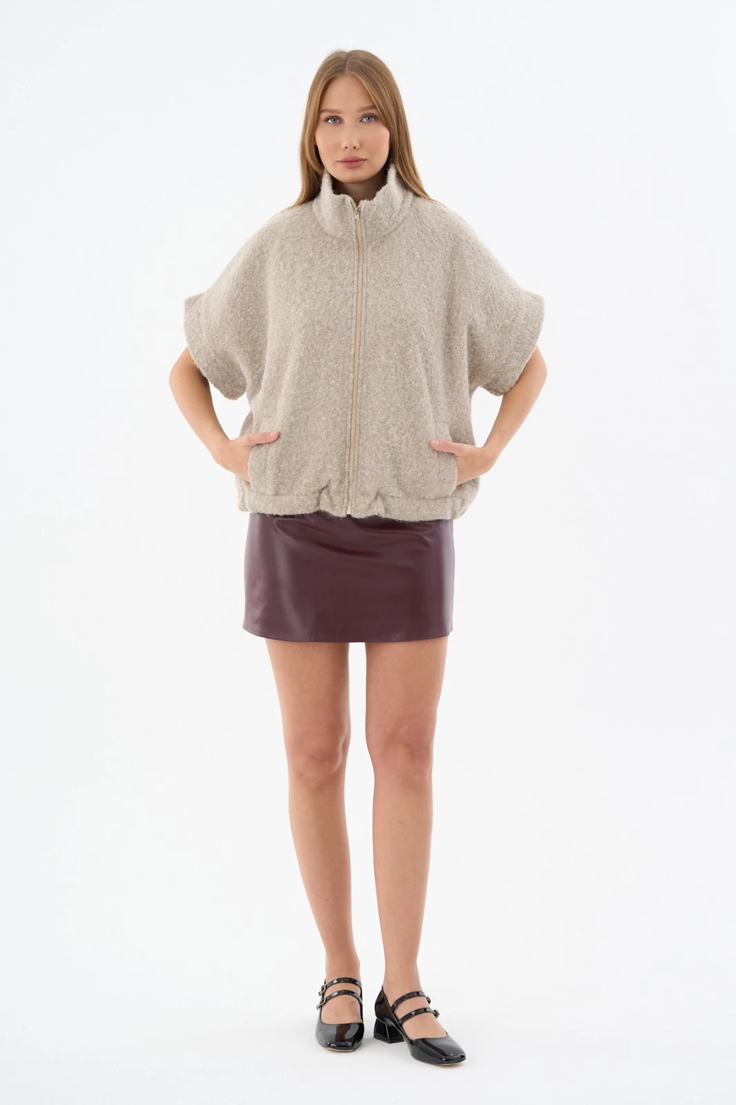 Kısa Yelek Bej