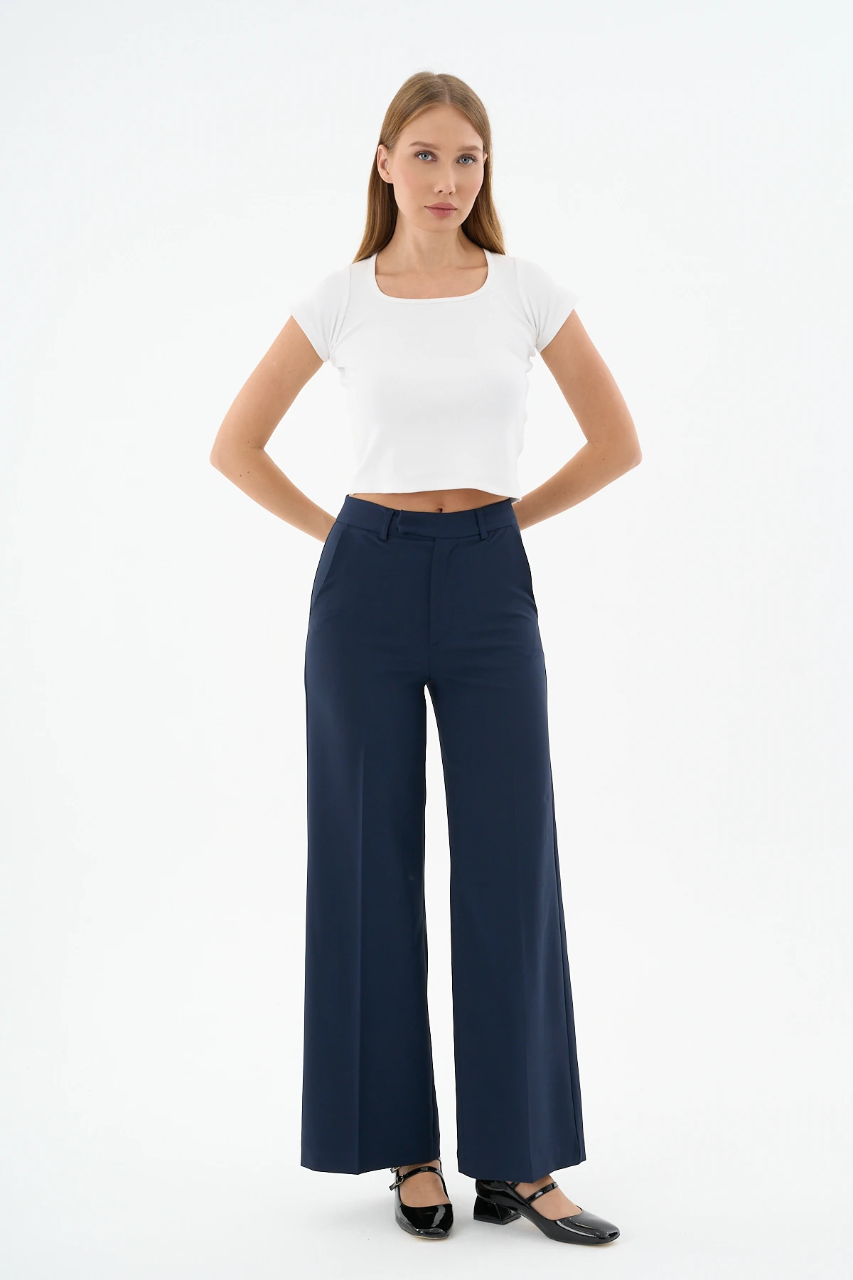 Düz Paça Pantolon Lacivert