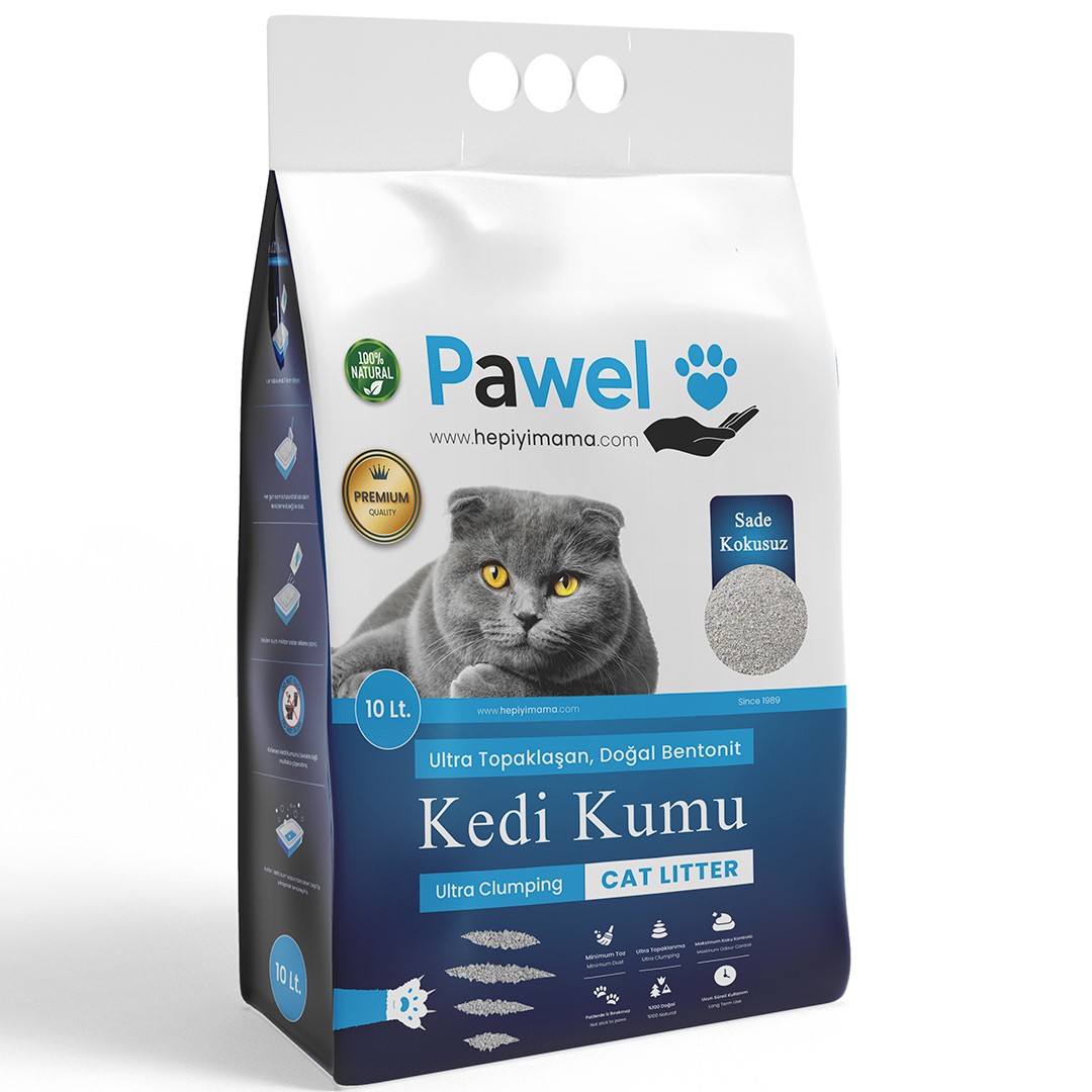 Pawel Kokusuz Topaklanan 10L Bentonit Kedi Kumu