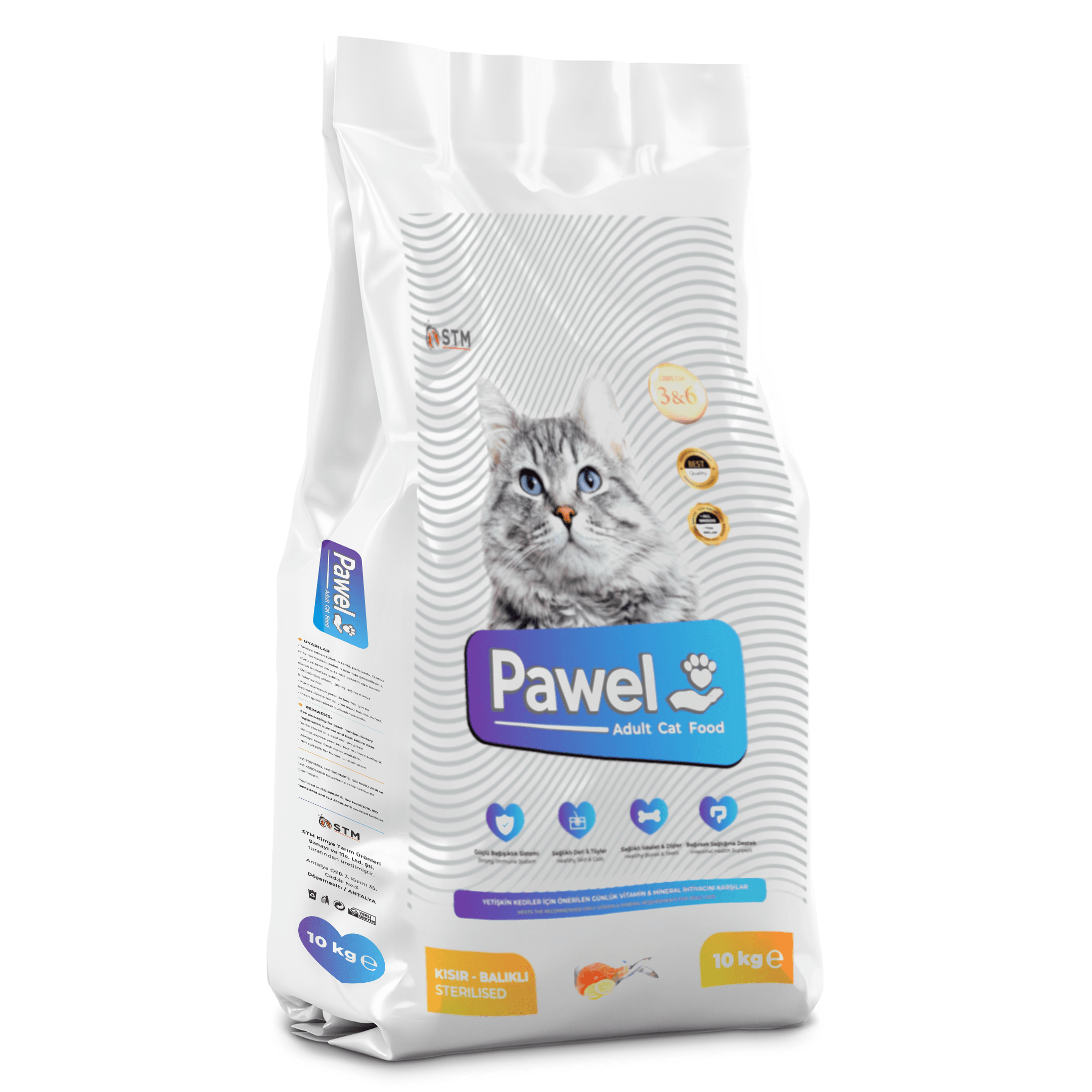 Pawel Balıklı Kısır Kedi Maması 10 Kg