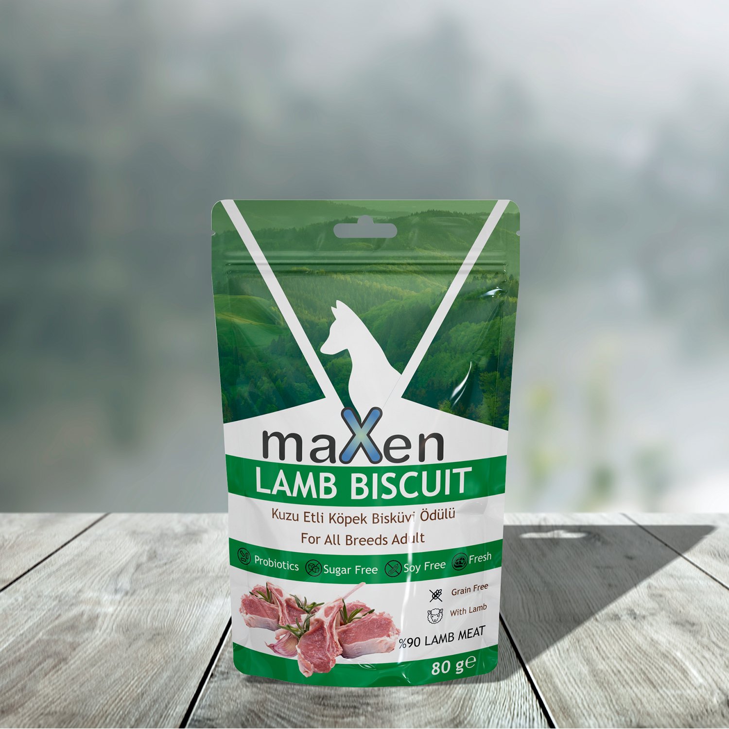 Maxen Kuzu Etli Köpek Bisküvi Ödülü 80Gr