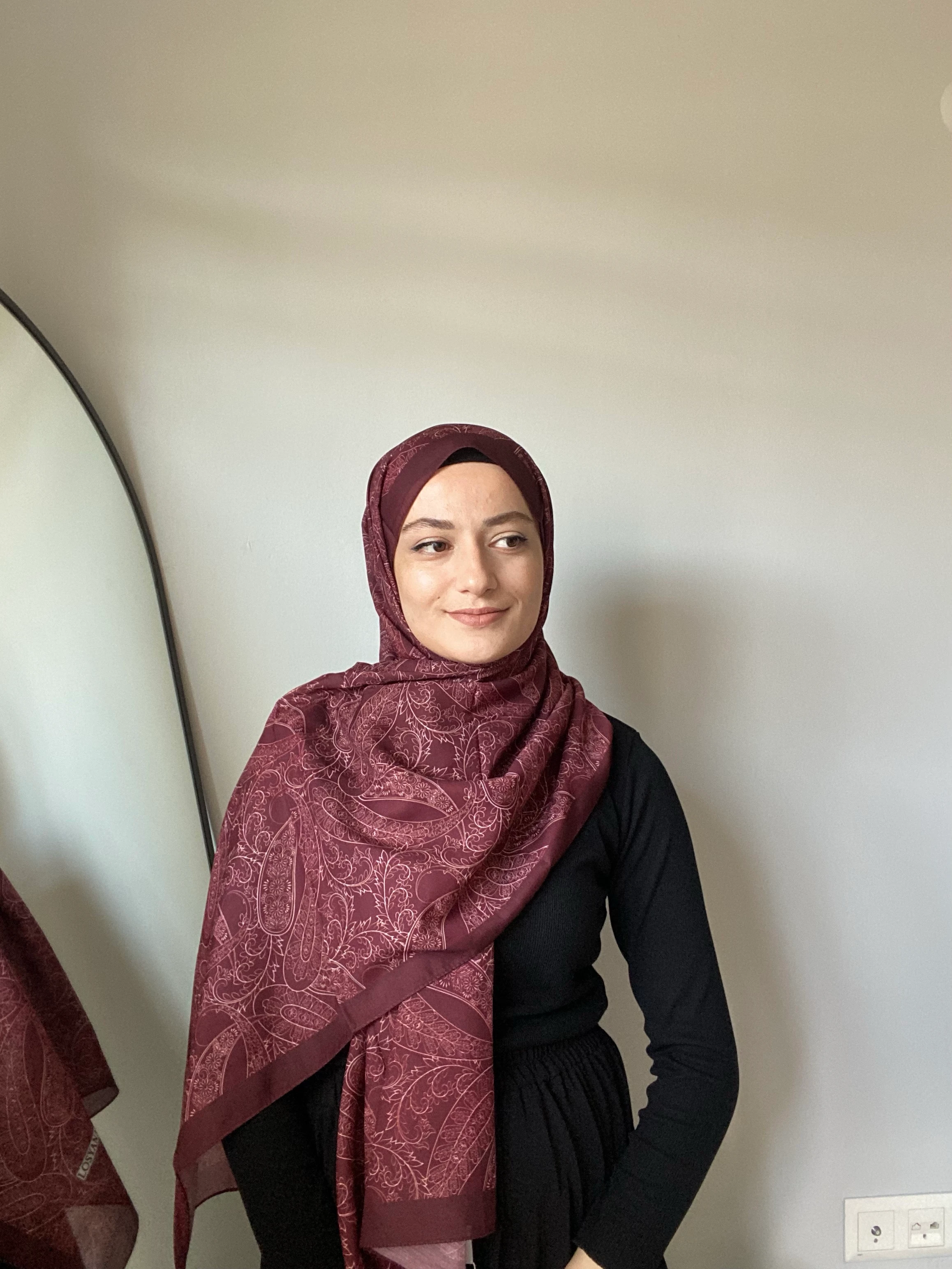 ETNİK BOHEM ŞAL - bordo