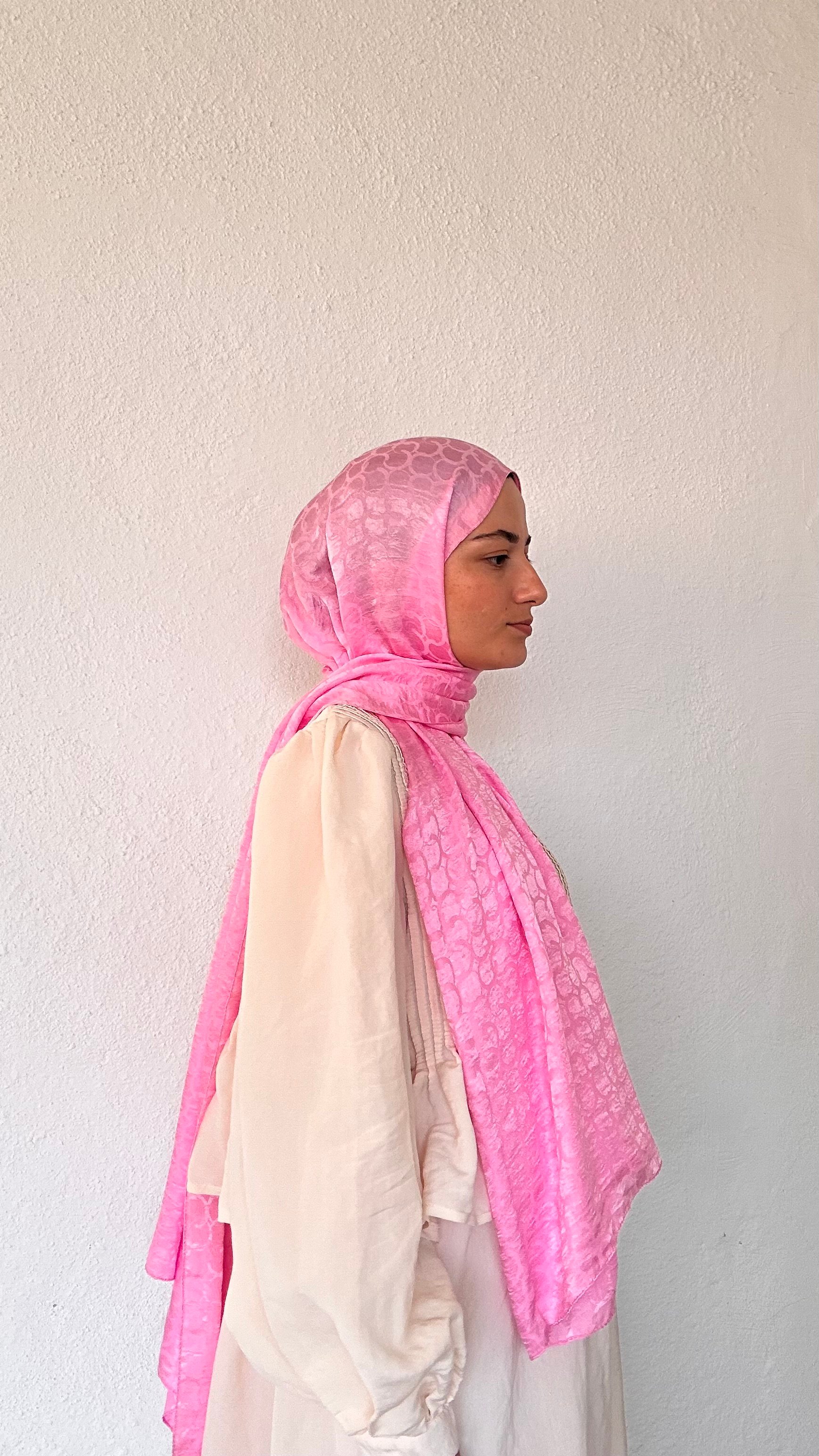 Lunè Pamuk Jakar Şal - Pembe