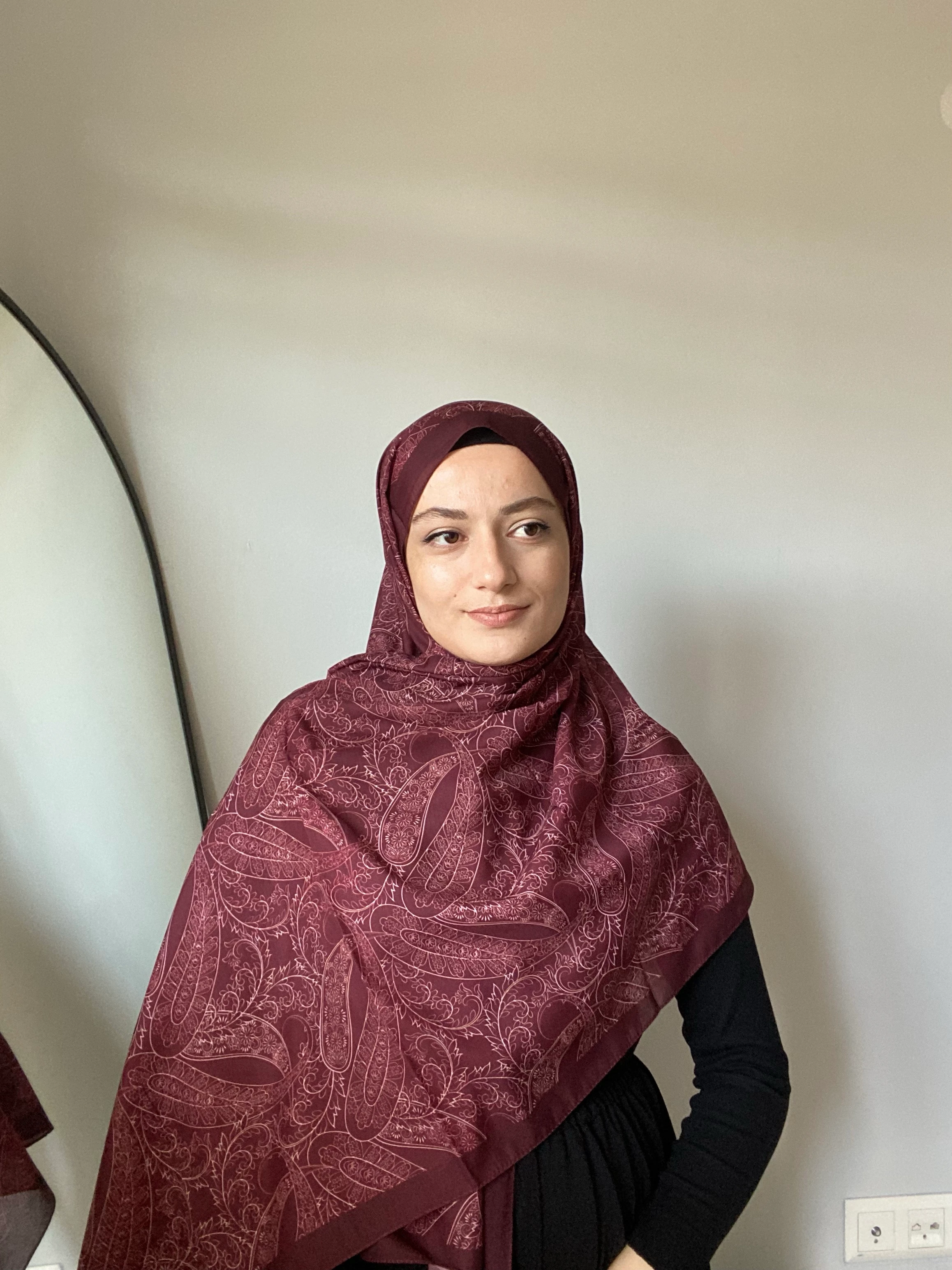 ETNİK BOHEM ŞAL - bordo