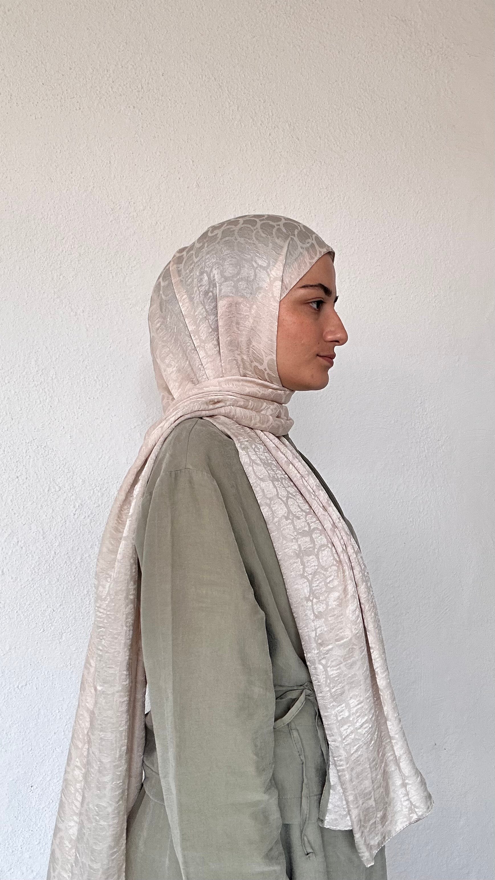 Lunè Pamuk Jakar Şal - Ekru