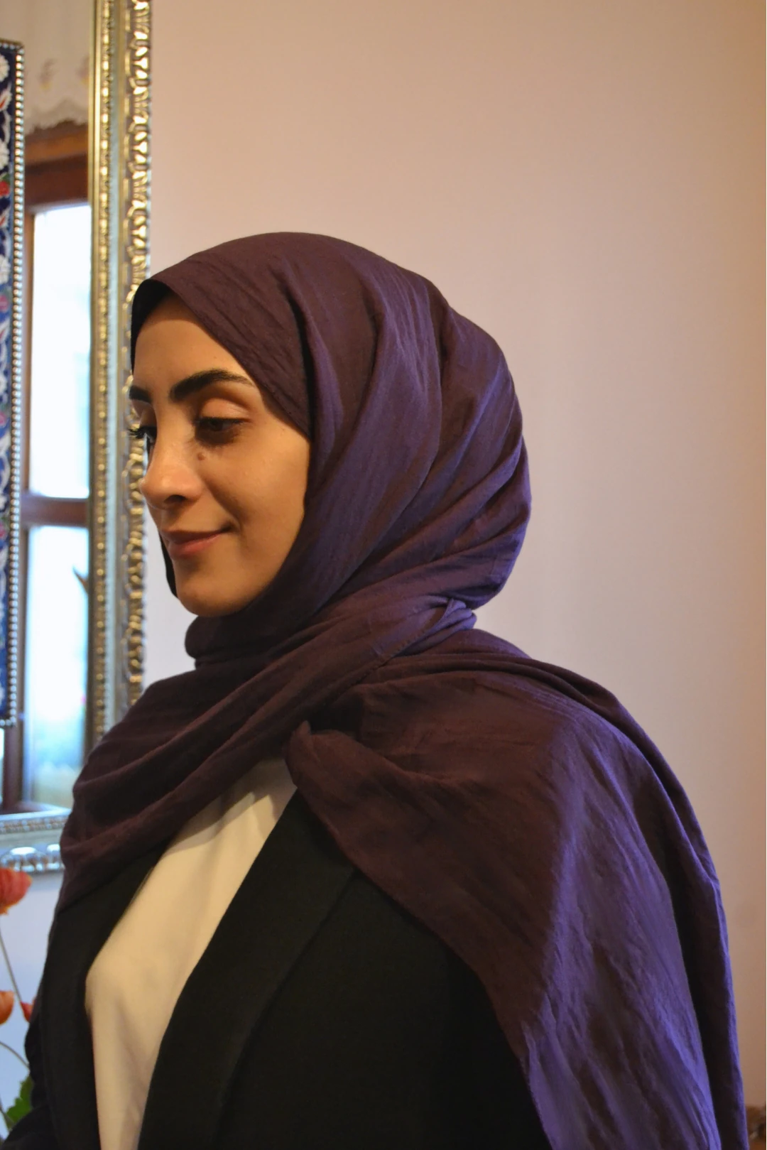 Nue Organic Pamuk Şal - Mürdüm