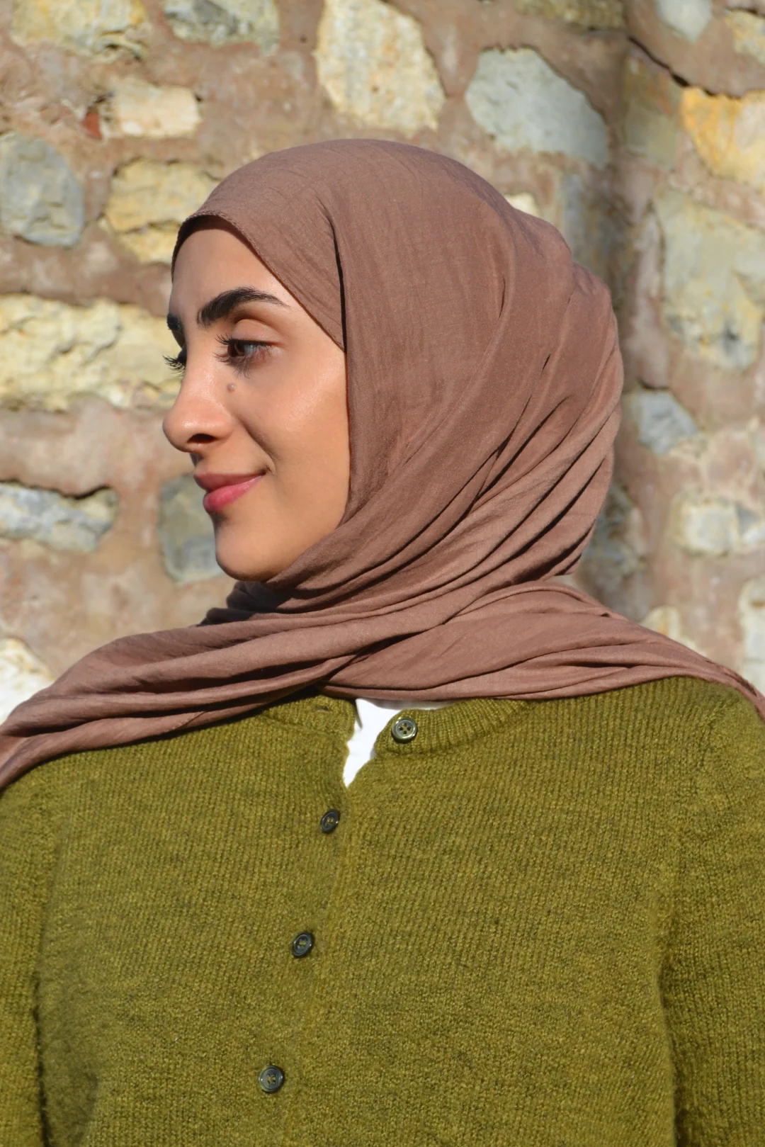 Nue Organic Pamuk Şal - Sütlü Kahve