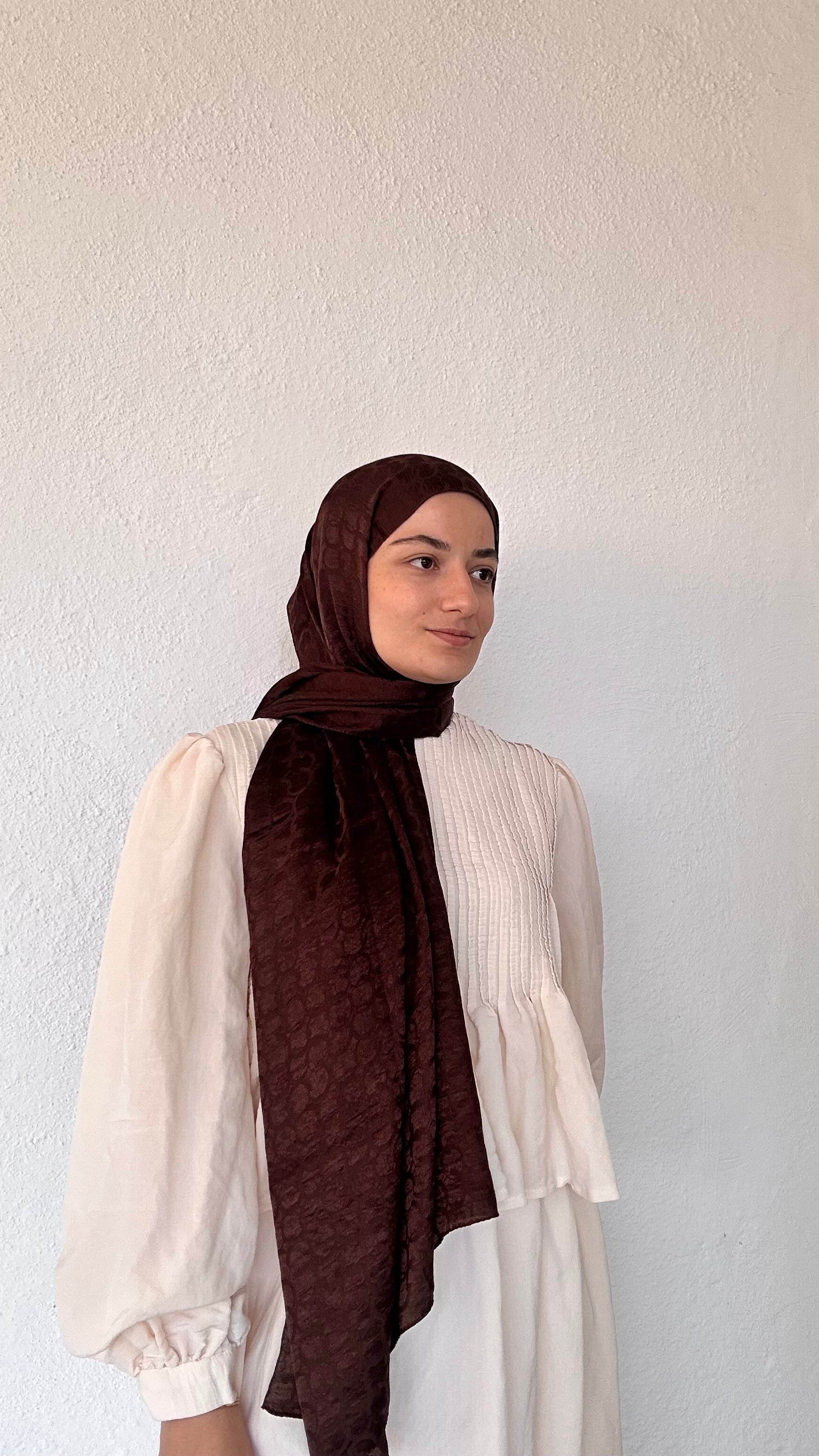 Lunè Pamuk Jakar Şal - Kahve