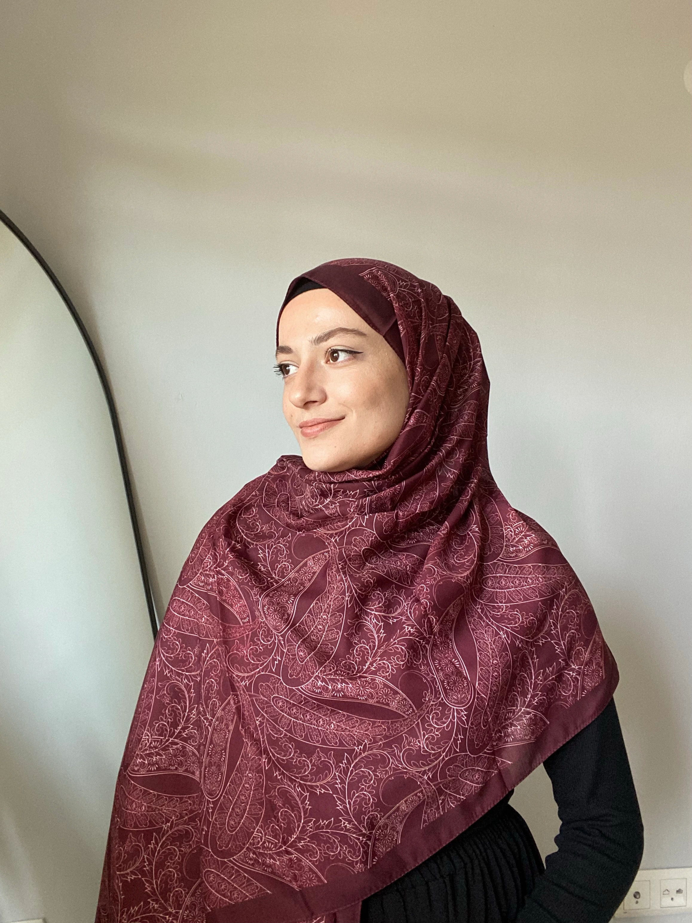 ETNİK BOHEM ŞAL - bordo