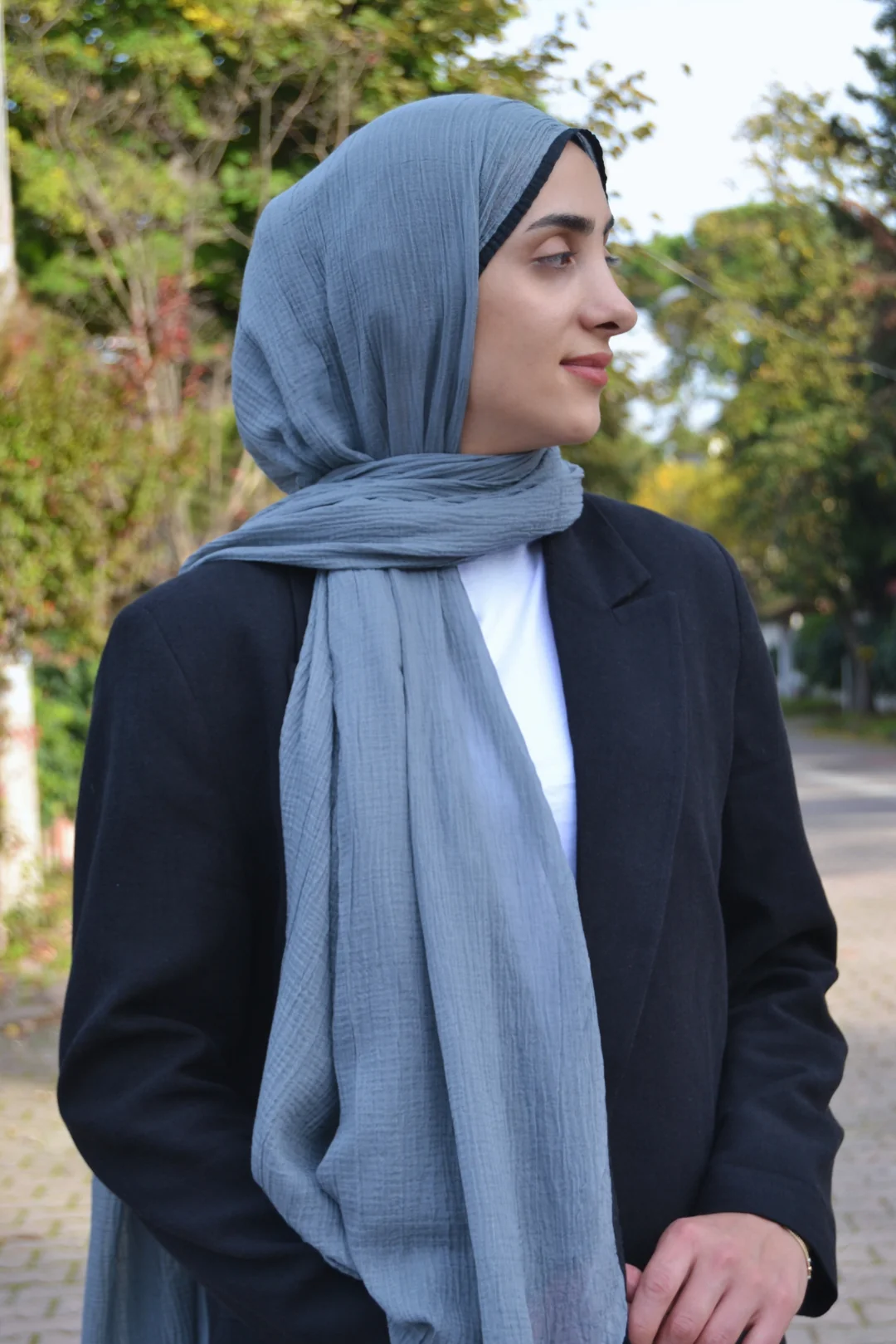 Liva Müslin Şal - Gri