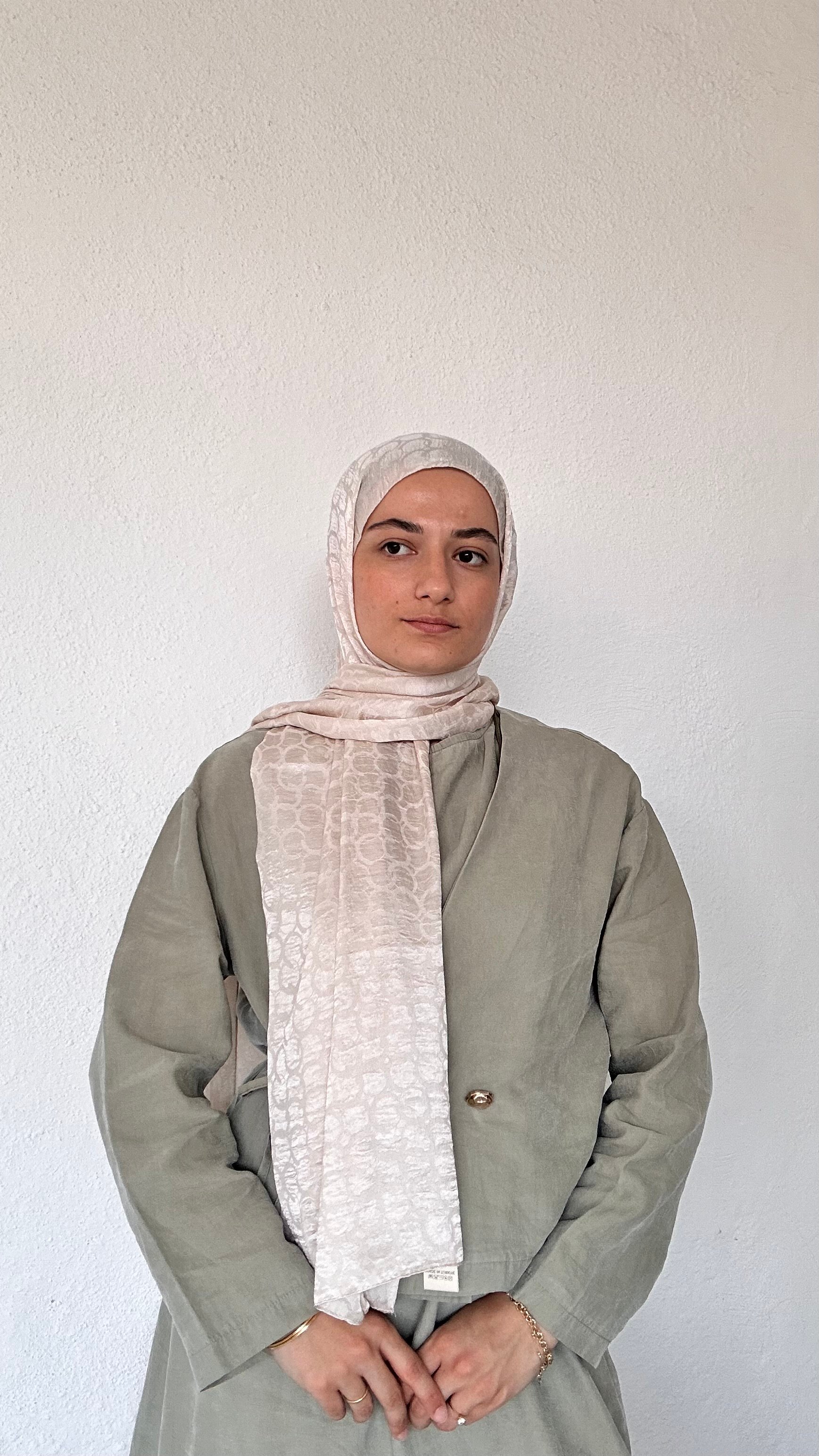 Lunè Pamuk Jakar Şal - Ekru