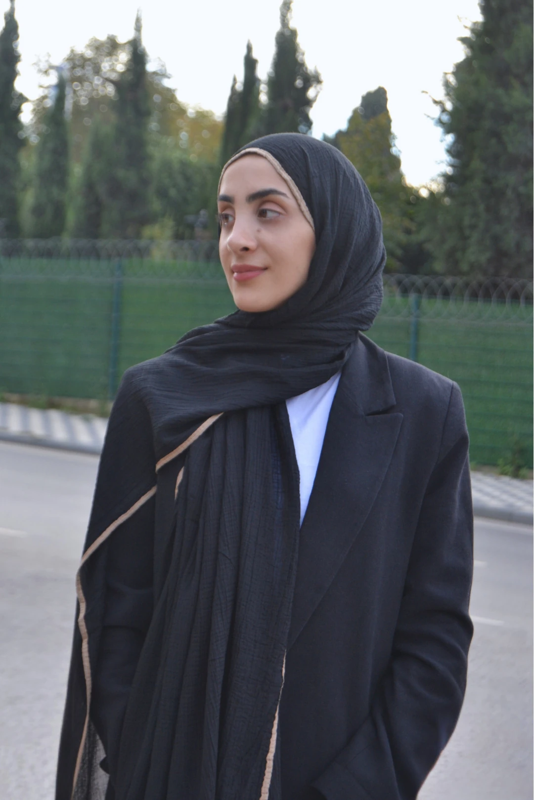 Liva Müslin Şal - Siyah