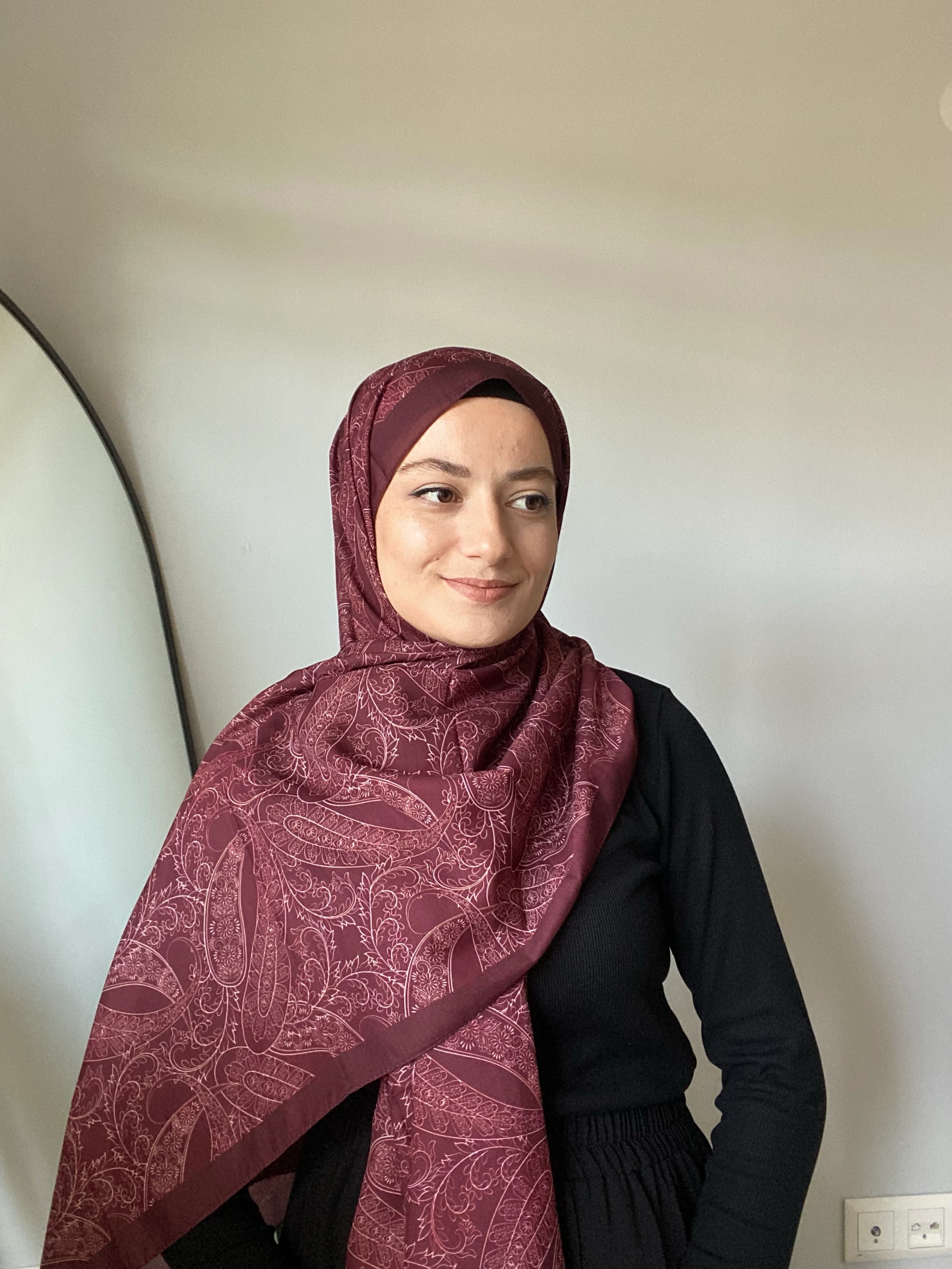 ETNİK BOHEM ŞAL - bordo