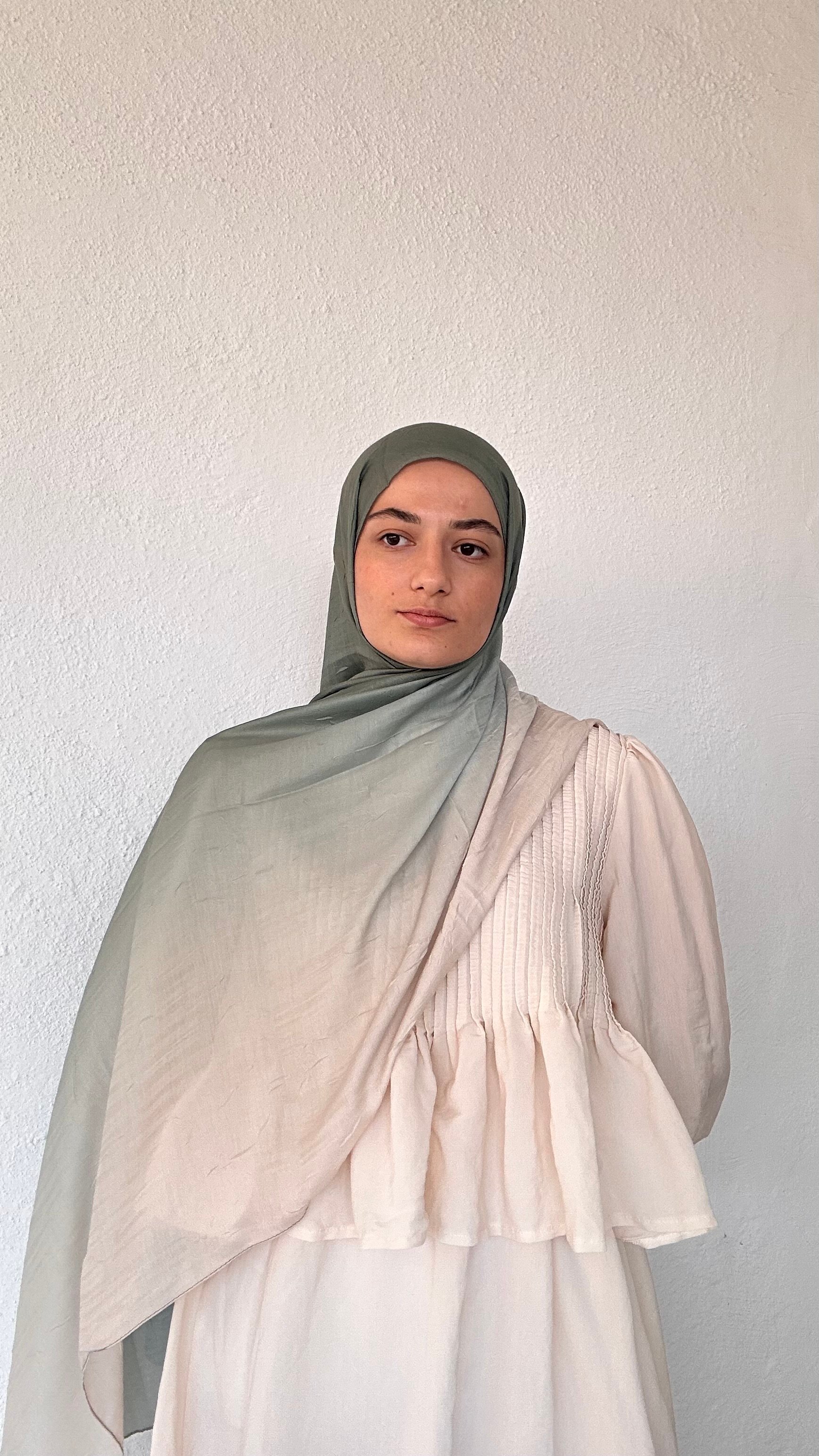 Degrade Bambu Şal - Yeşil