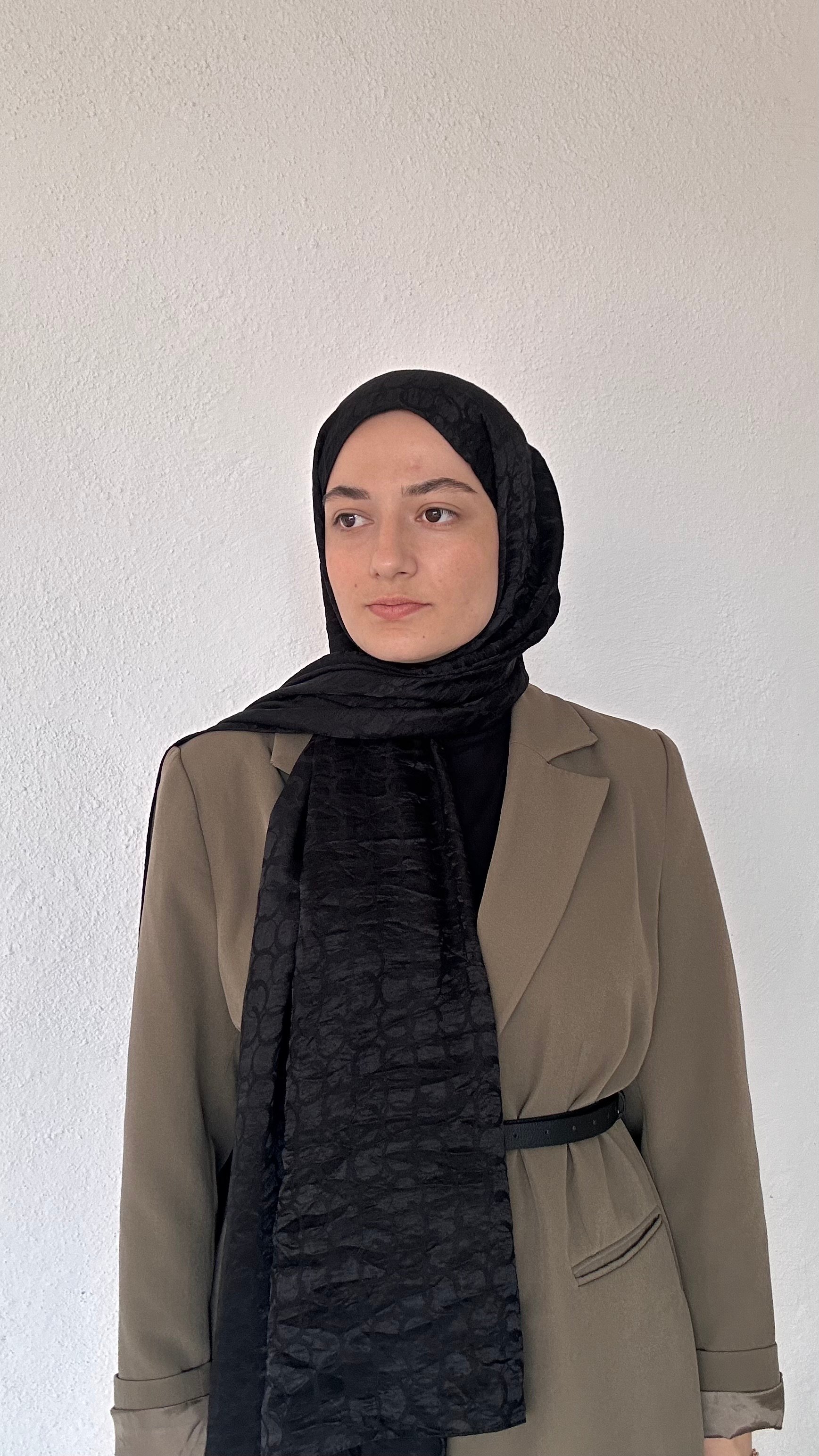 Lunè Pamuk Jakar Şal - Siyah