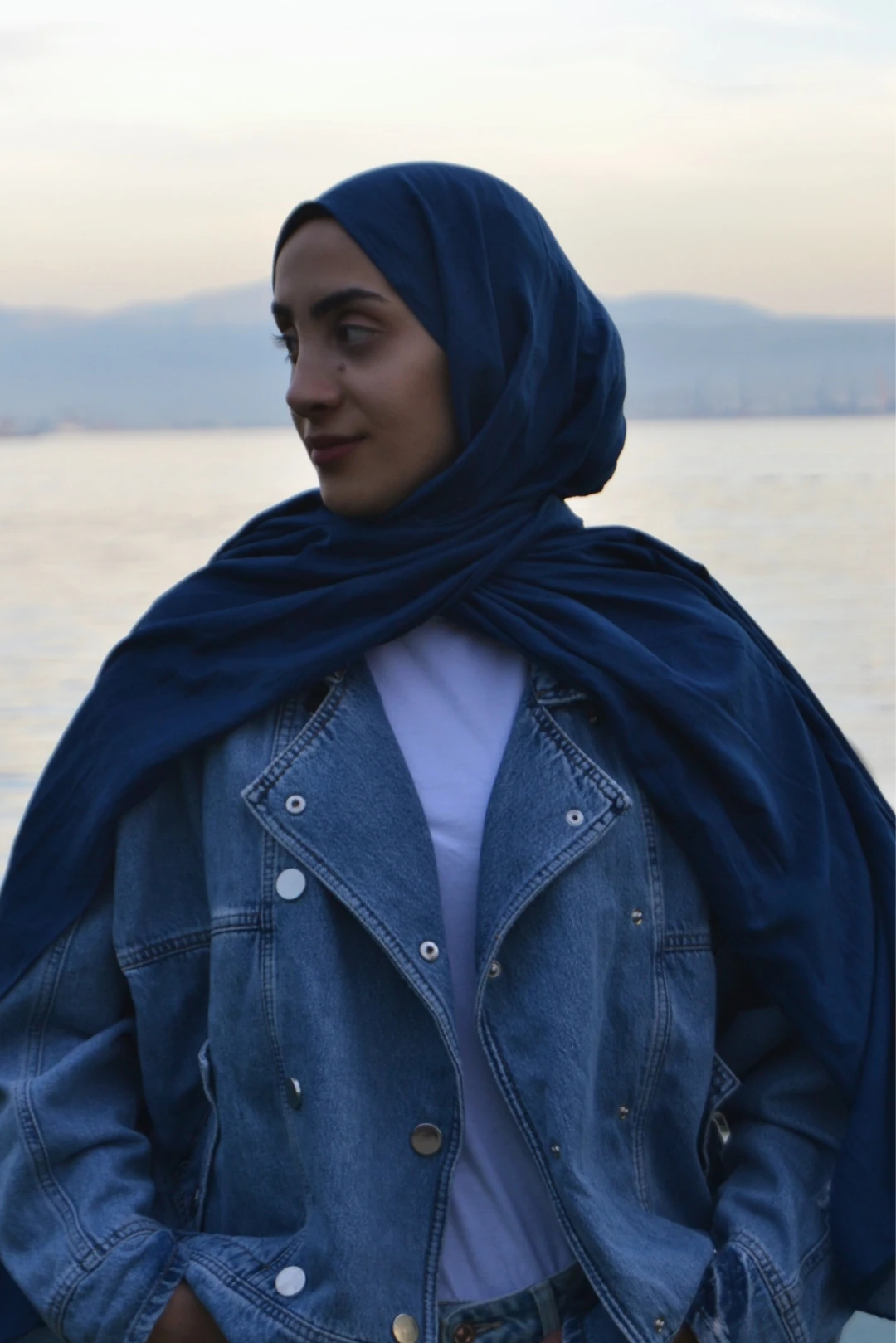 Nue Organic Pamuk Şal - Lacivert