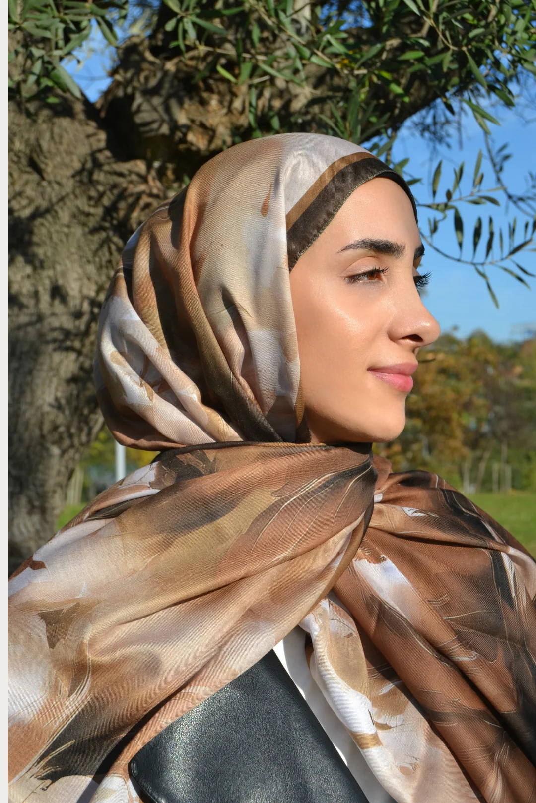 Liora Desenli Pamuk Şal - Kum Beji