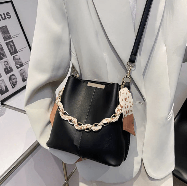 Chain Bag, Scarf Bag, Women Bag, Trend Bag, Minimalist Bag, Crossbody Bag, Fashion Handbag, Evening Bag, Summer Bag, Women Handbag, Birthday Gift