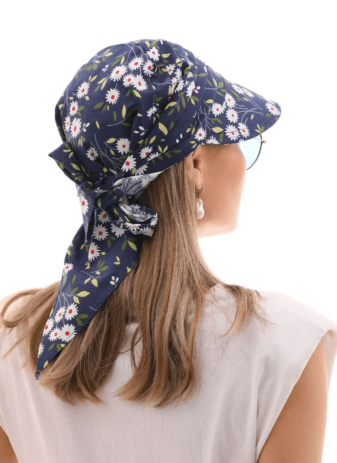 Bandana Hat, Women Tie Hat, Summer Hat, Flower Hat, Holiday Hat, Women Summer Hat, Beach Hat, Sun Hat, Boho Hat, Women Hat