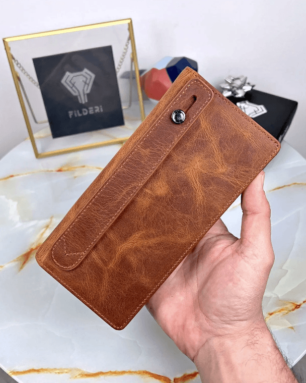 Genuine Leather Wallet, Phone Compartment Women Leather Wallet, 100% Leather Purse Zipper, Card Holder Wallet For Her, Credit Card Wallet, Gift Idea, Coin Pocket