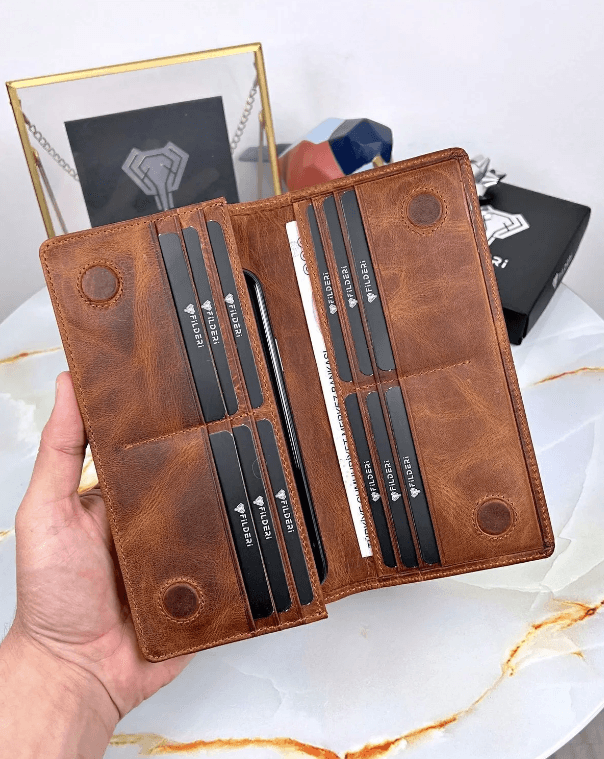 Genuine Leather Wallet, Phone Compartment Women Leather Wallet, 100% Leather Purse Zipper, Card Holder Wallet For Her, Credit Card Wallet, Gift Idea, Coin Pocket