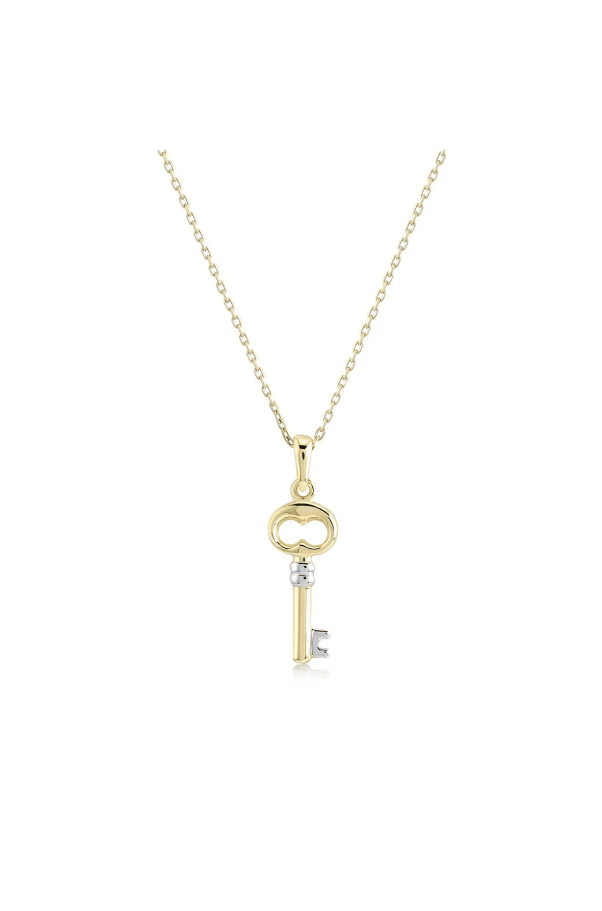 Gold Key Necklace, 14K Gold Necklace, Pendant Necklace, Cute Necklace, Minimalist Necklace, Women Necklace, Dainty Necklace, Anniversary Gift