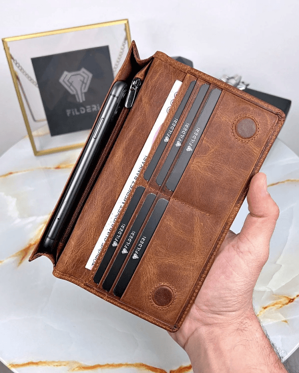 Genuine Leather Wallet, Phone Compartment Women Leather Wallet, 100% Leather Purse Zipper, Card Holder Wallet For Her, Credit Card Wallet, Gift Idea, Coin Pocket