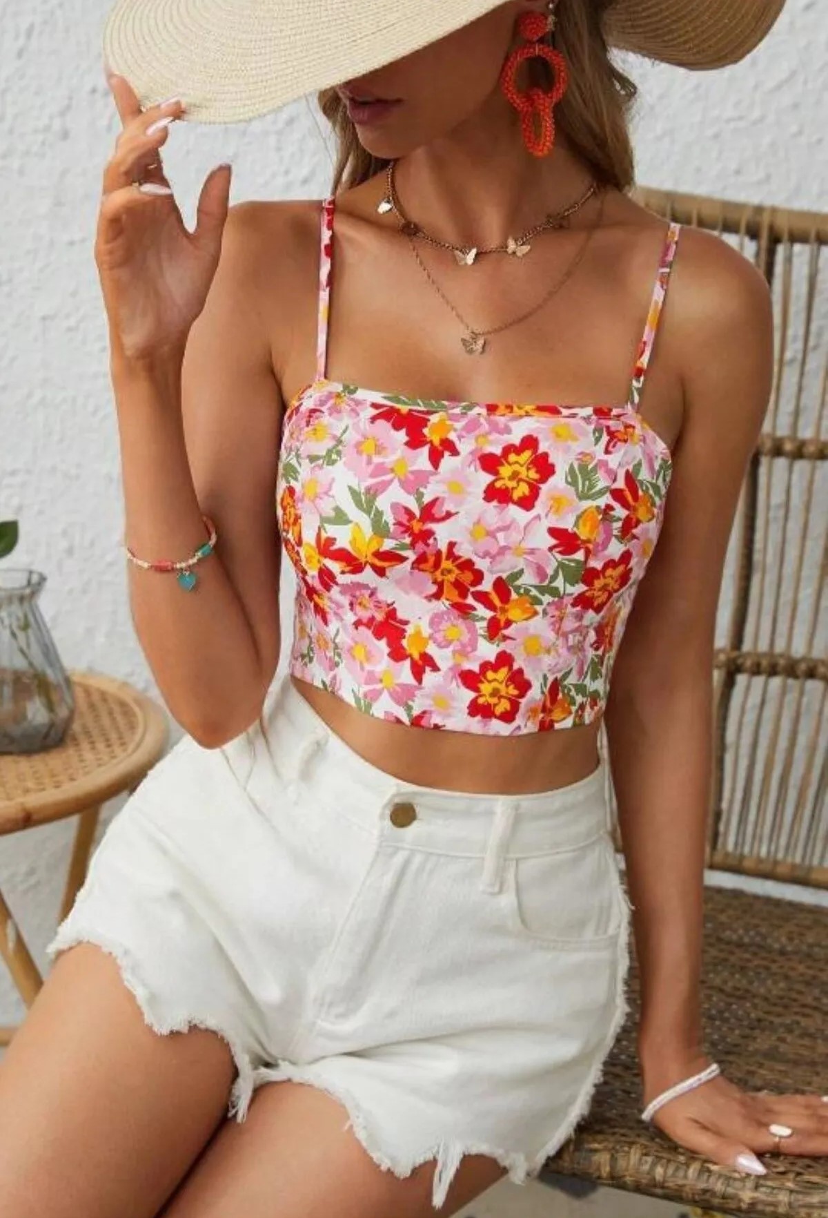 Floral Crop Top, Summer Crop Top, Fashion Trending Crop Top, Stylish Backless Women Crop Top, Festival Outfit,Wife Gift, Party Crop Top, Vacation Gift