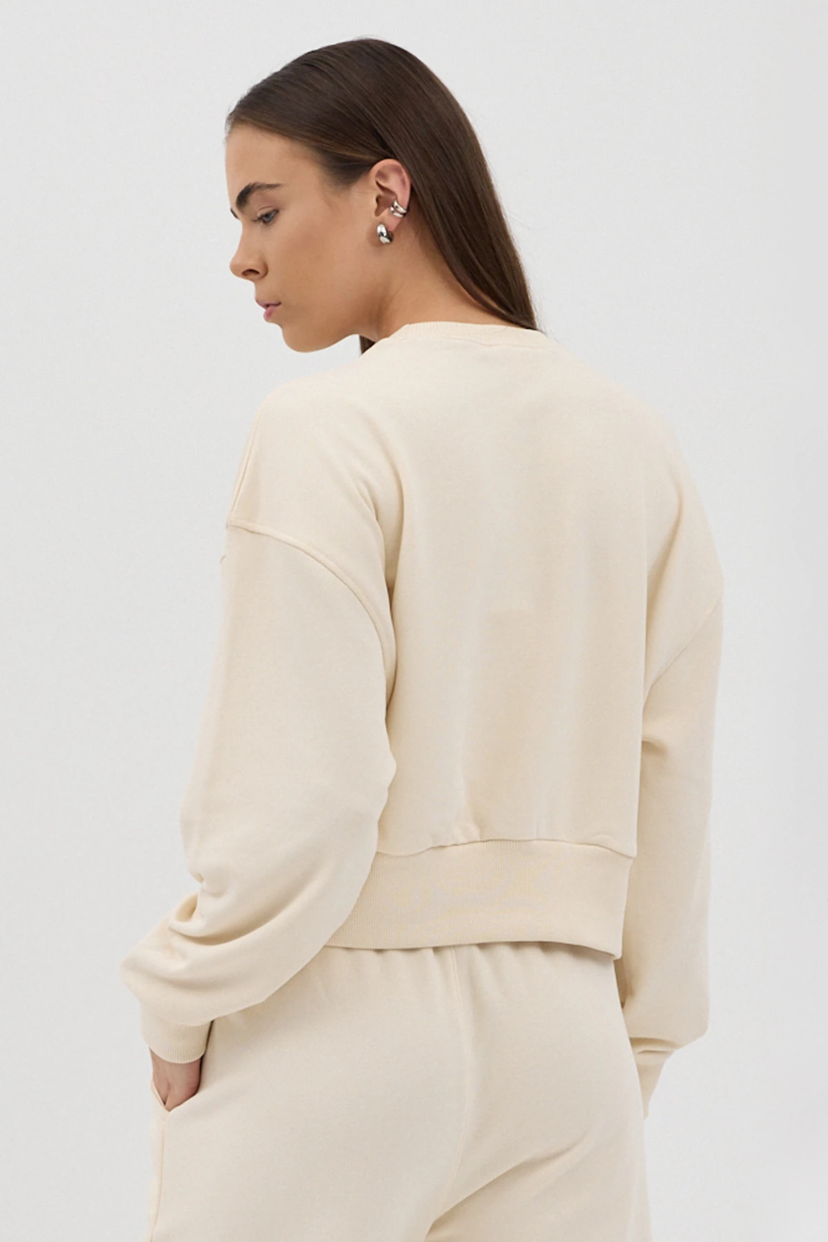 Cozy Bisiklet Yaka Sweatshirt