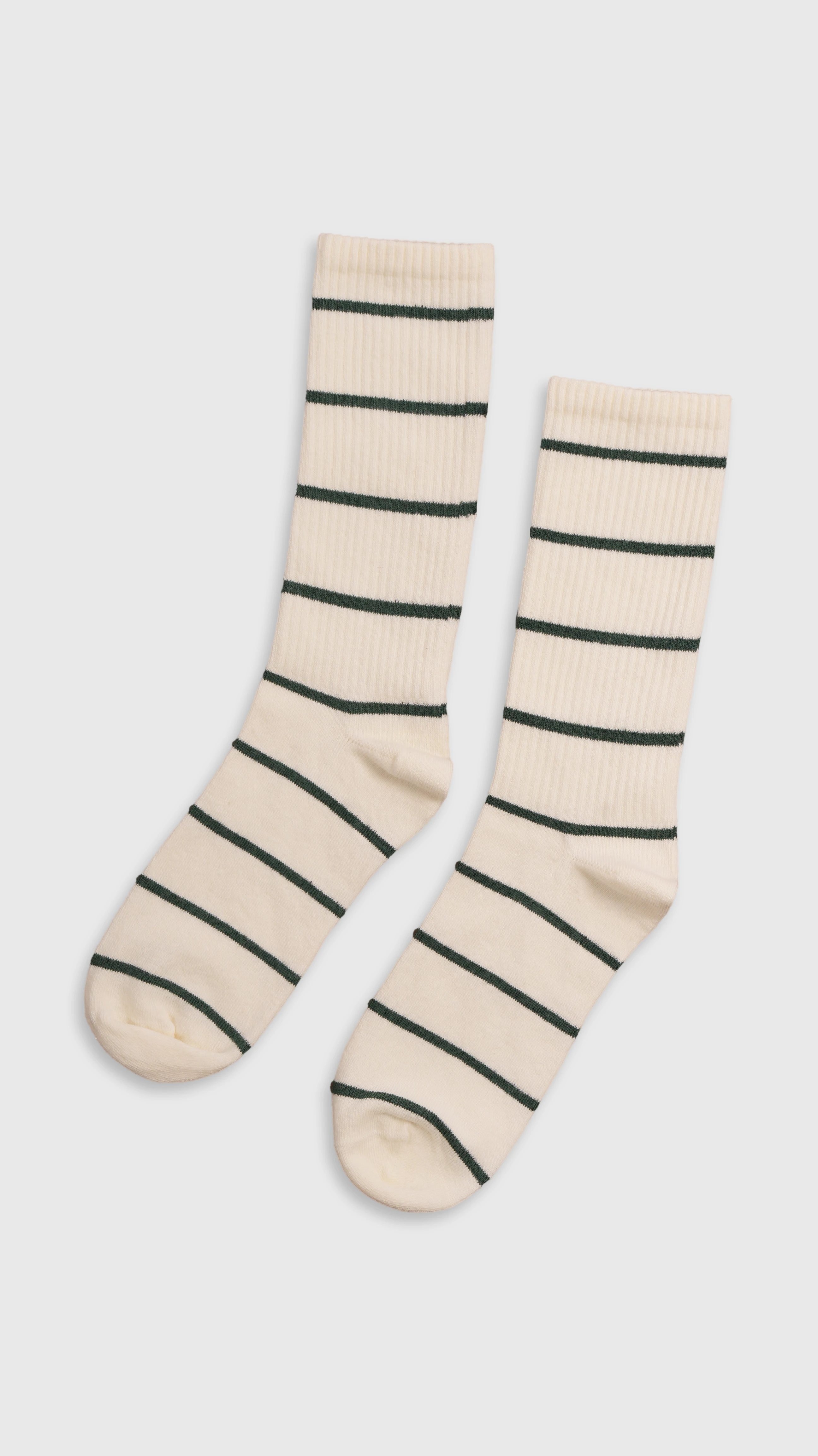Çizgili Fitilli Örme Uzun Çorap