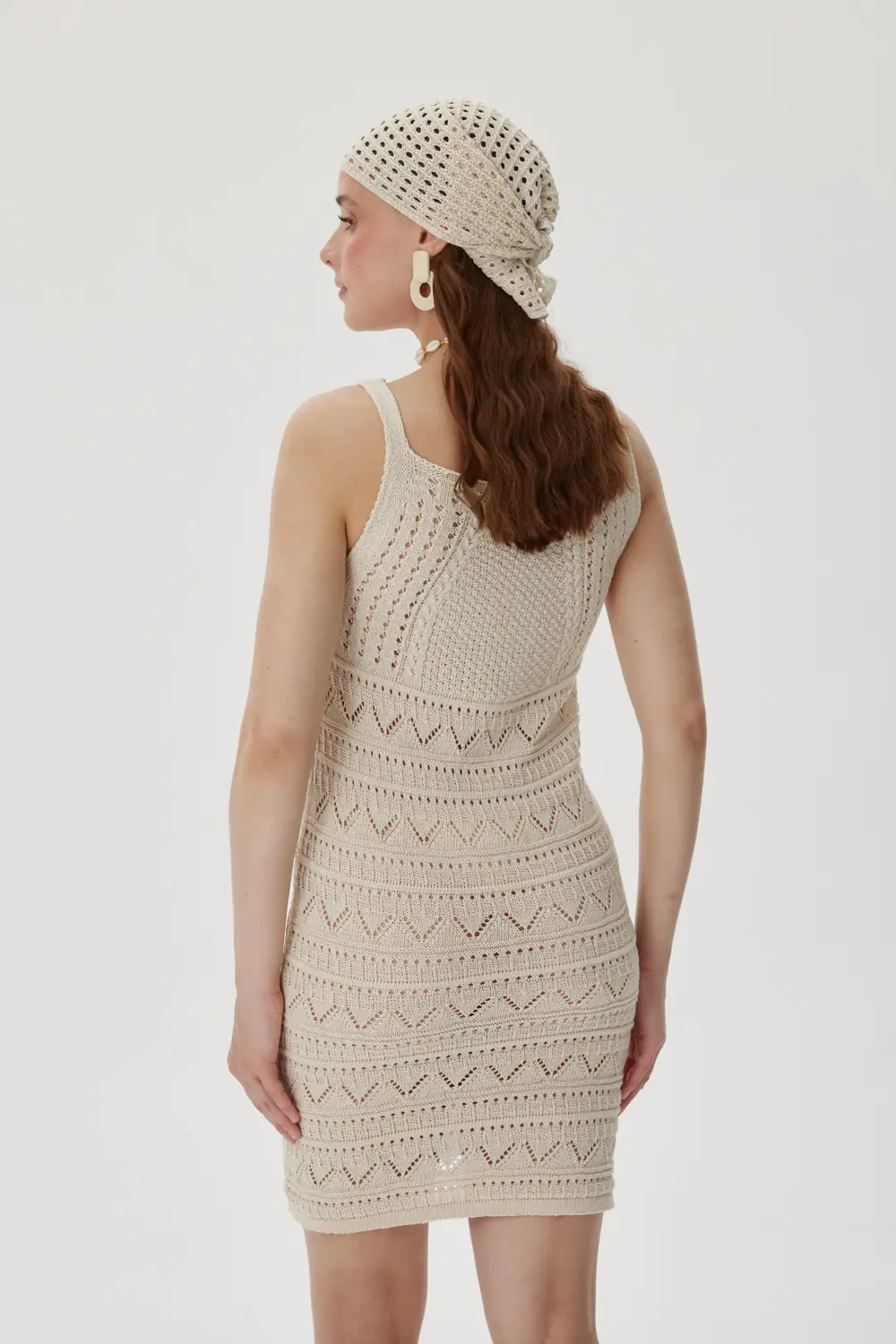 LACY KNIT MINI DRESS