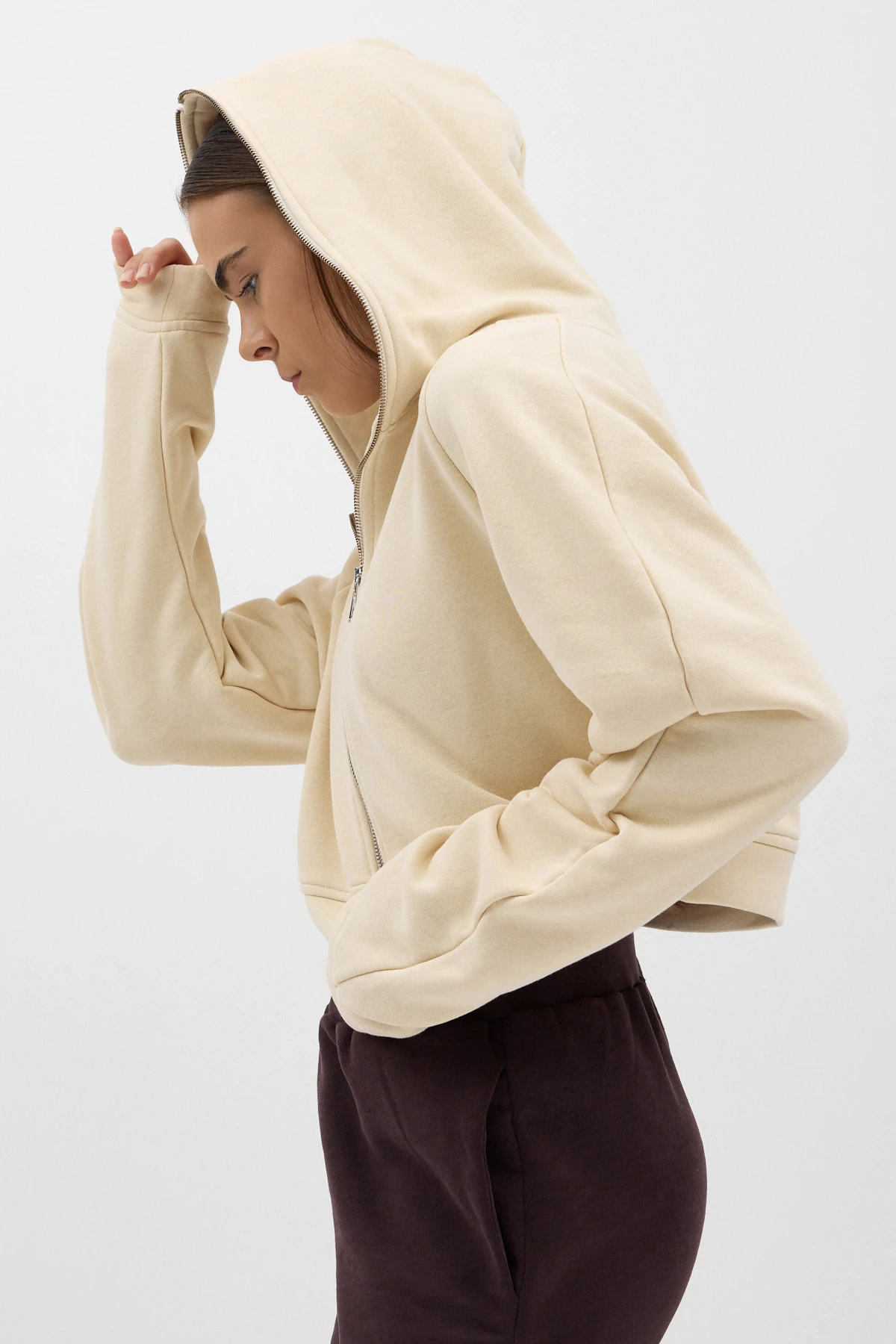 Fermuarlı Kapüşon Detaylı Hoodie