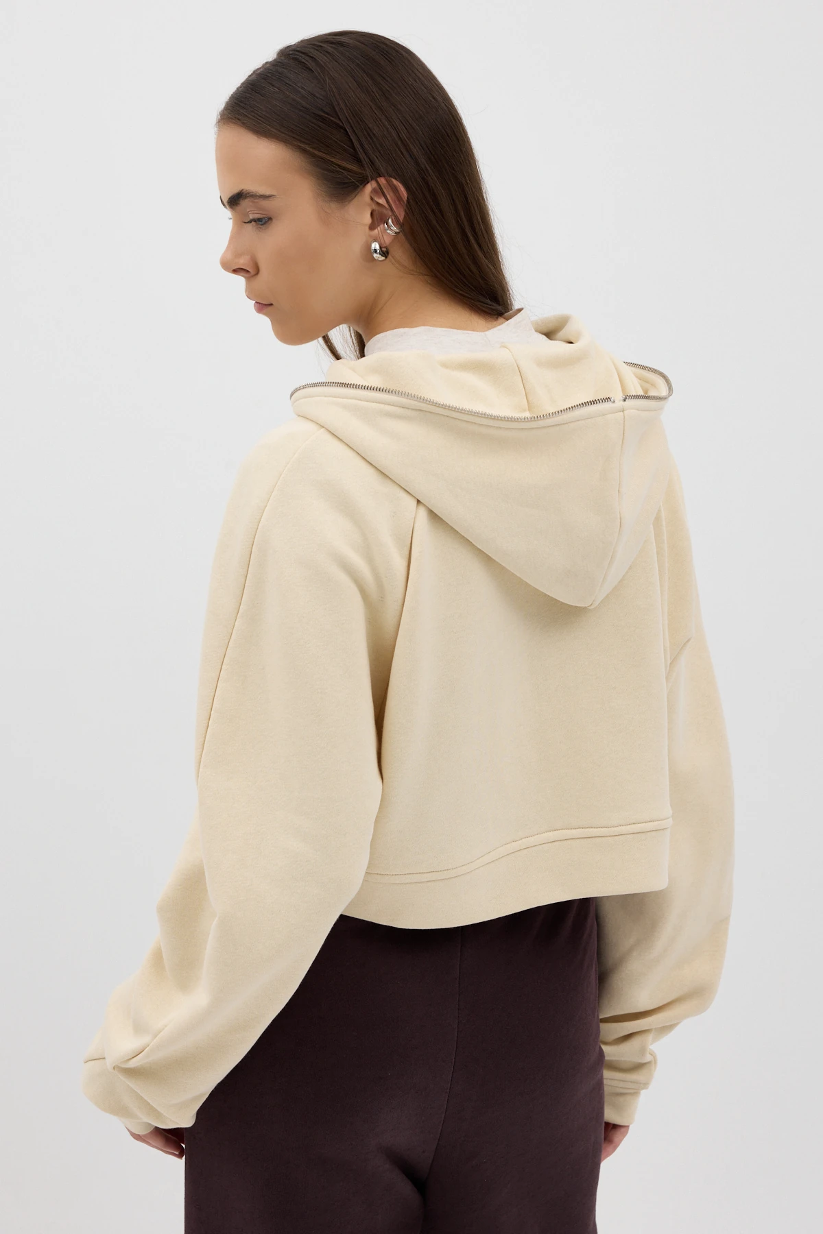 Fermuarlı Kapüşon Detaylı Hoodie