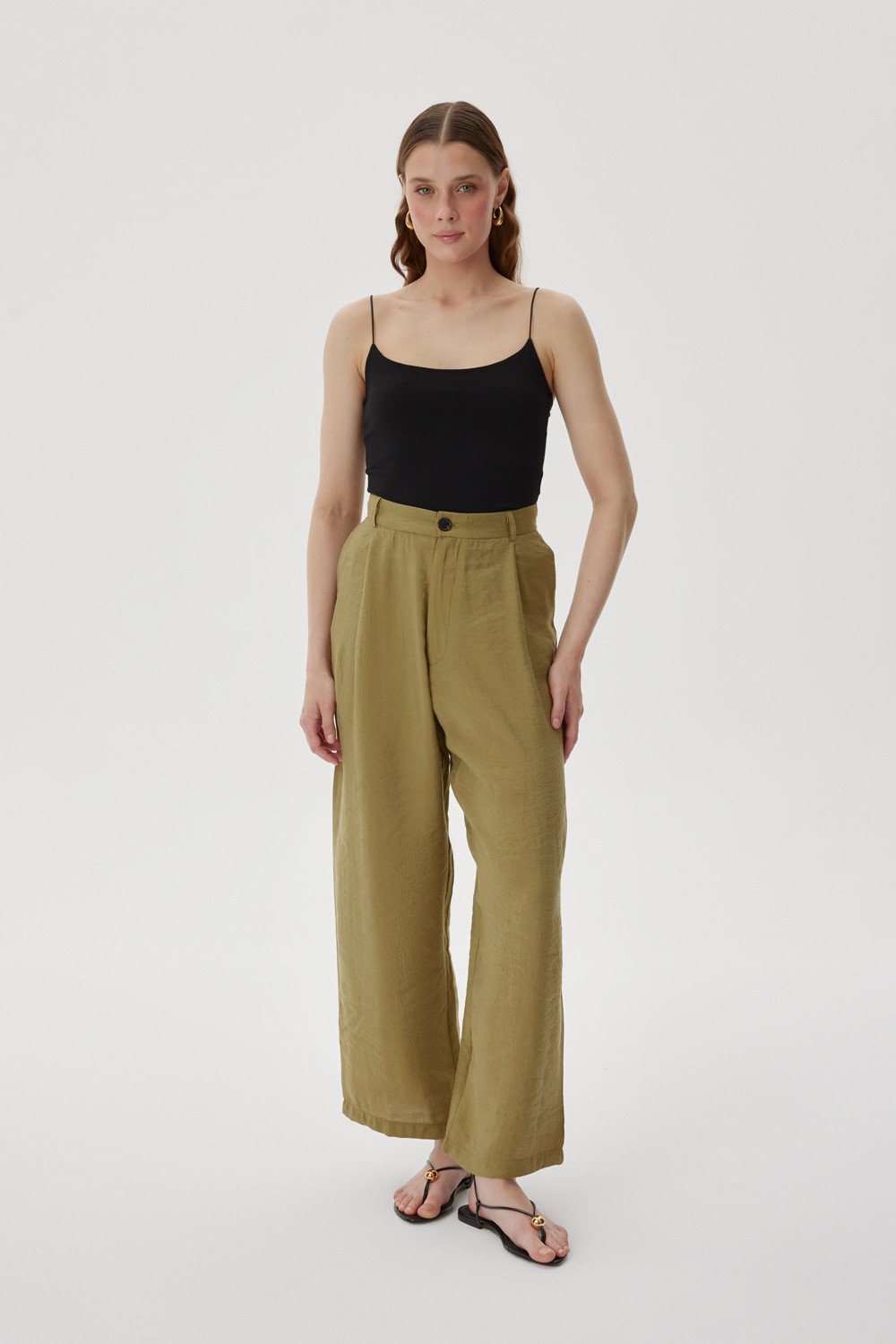 PİLE DETAYLI PANTOLON - Defne