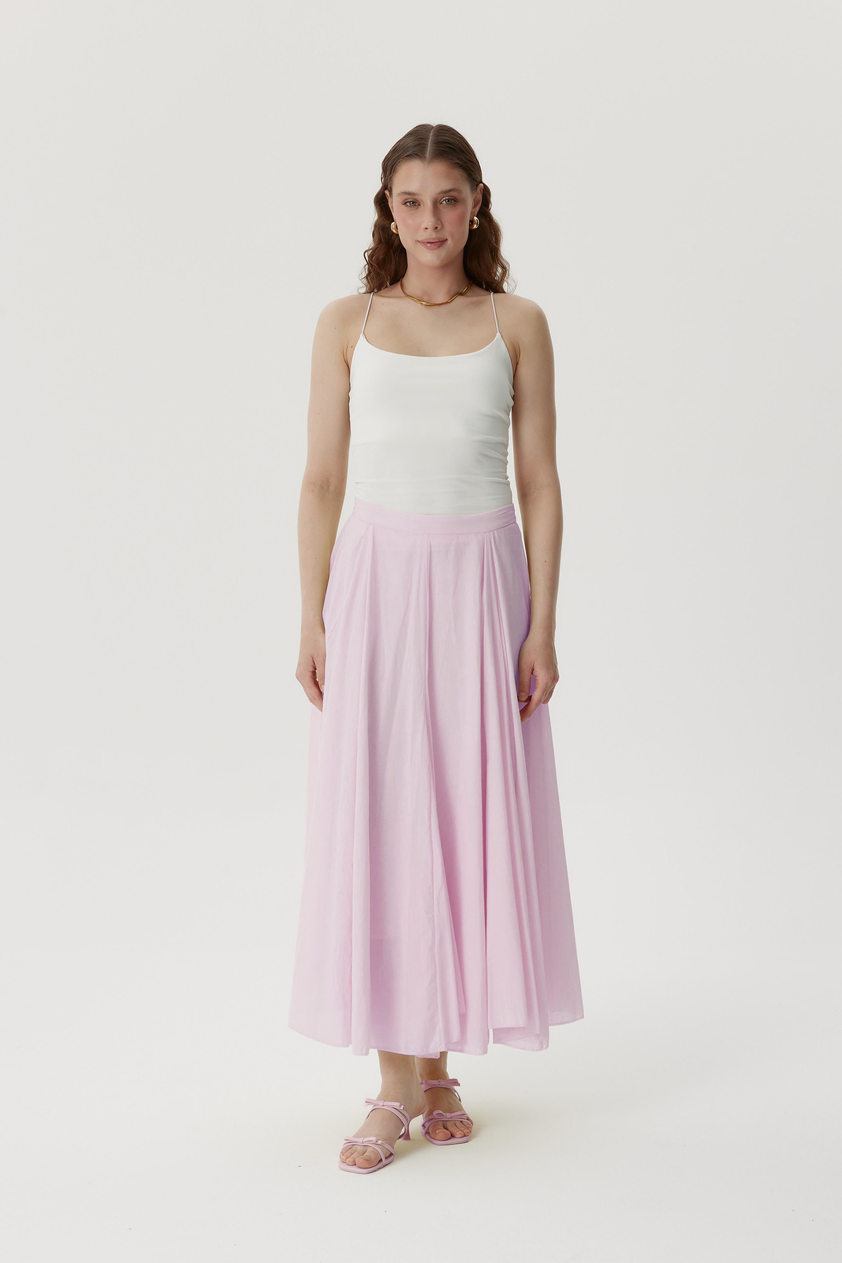Pleated Ruffle Skirt