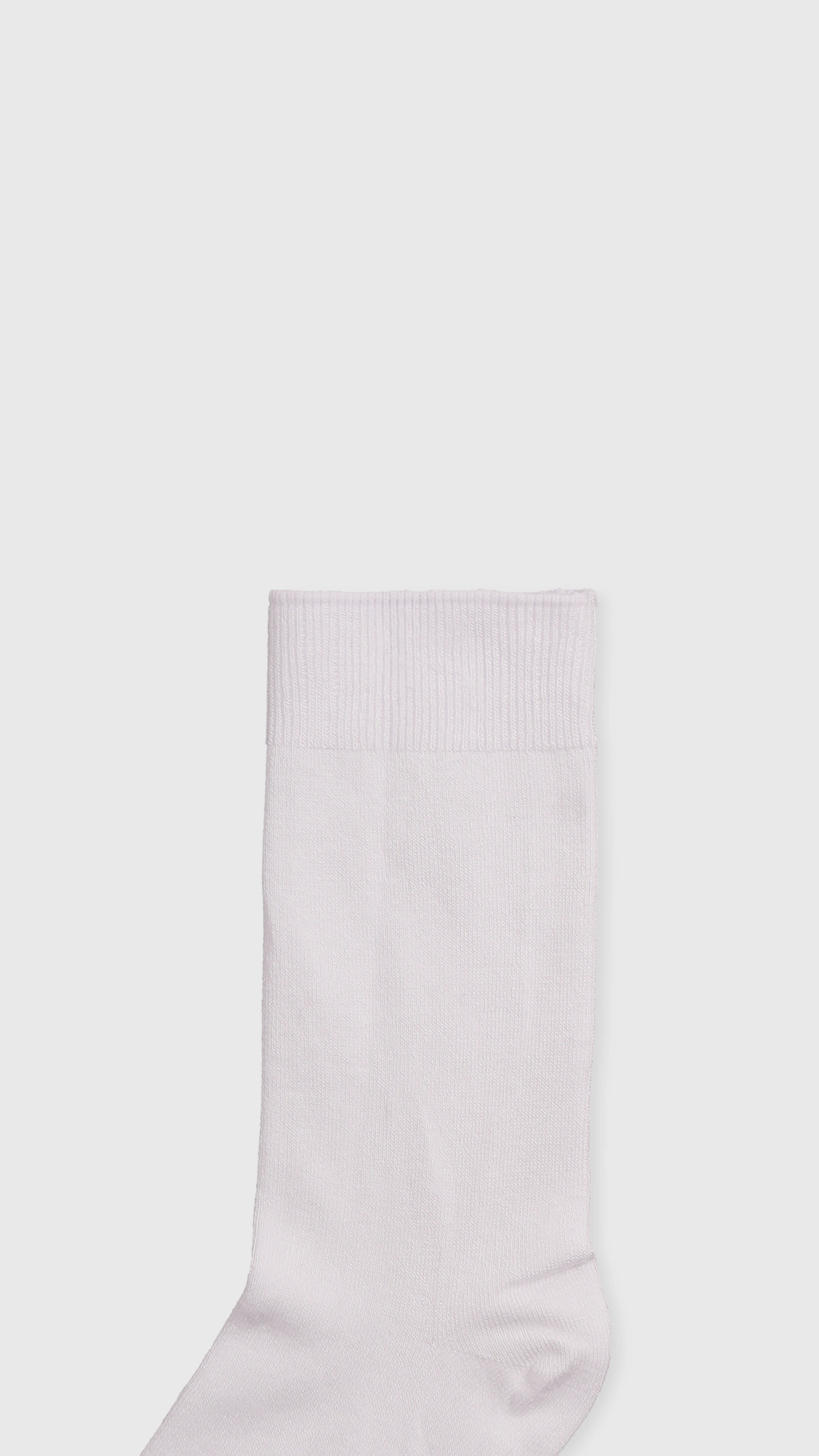 Ekru Pamuklu Uzun Çorap