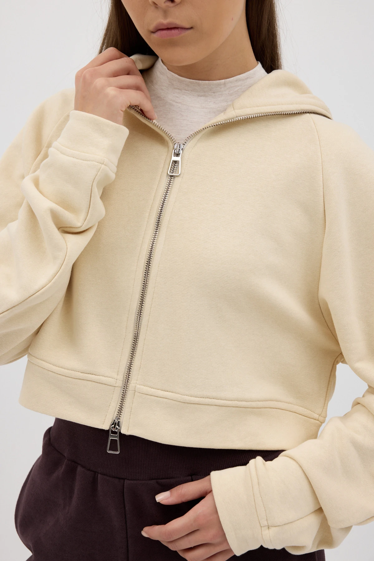 Fermuarlı Kapüşon Detaylı Hoodie