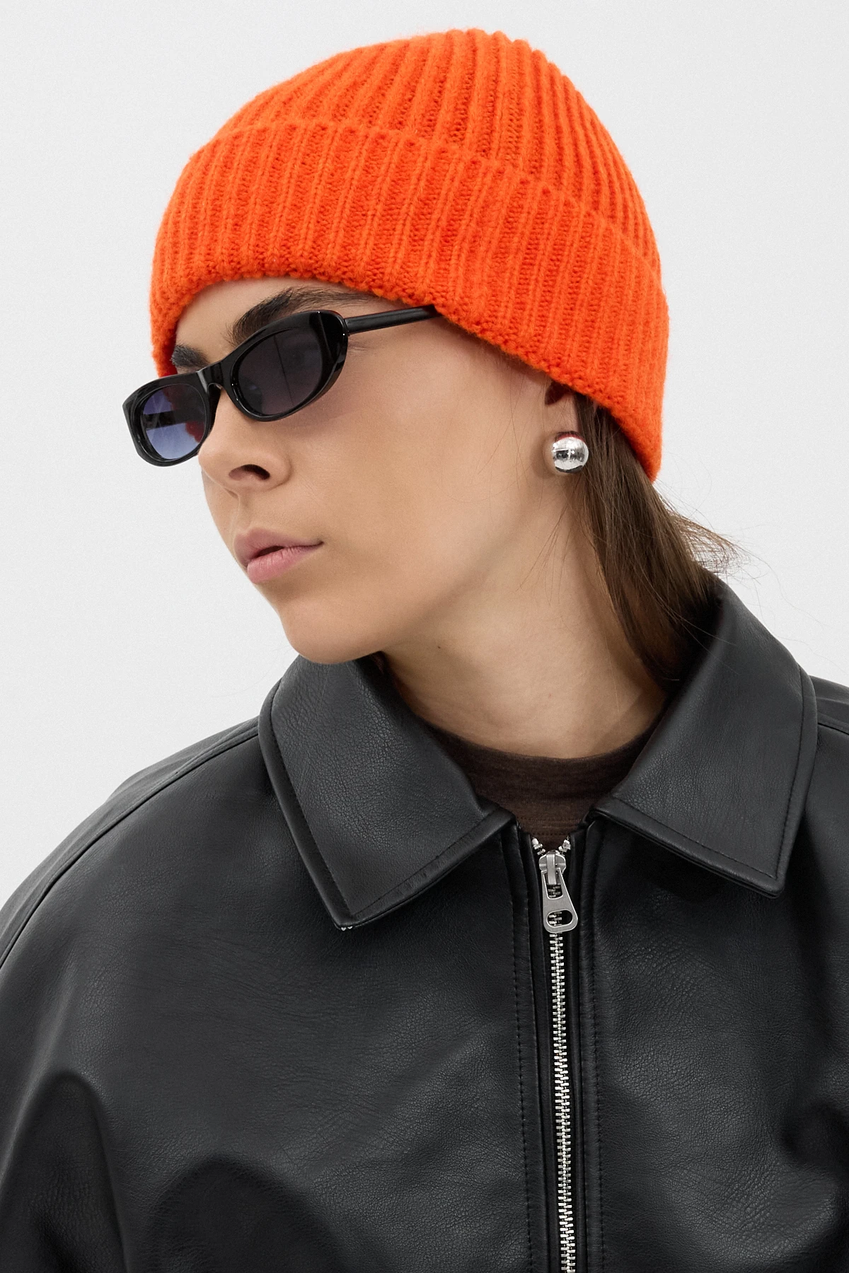 Fitilli Örme Bere - Orange