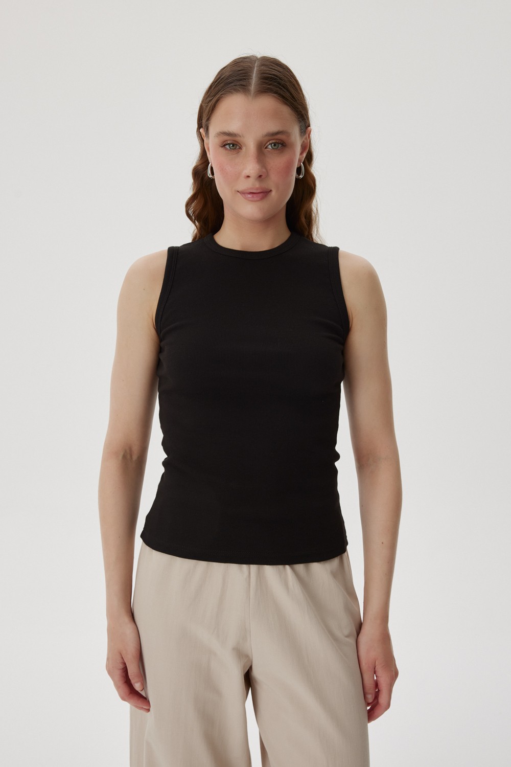 Ribbed Sleeveless Bodysuit - Black