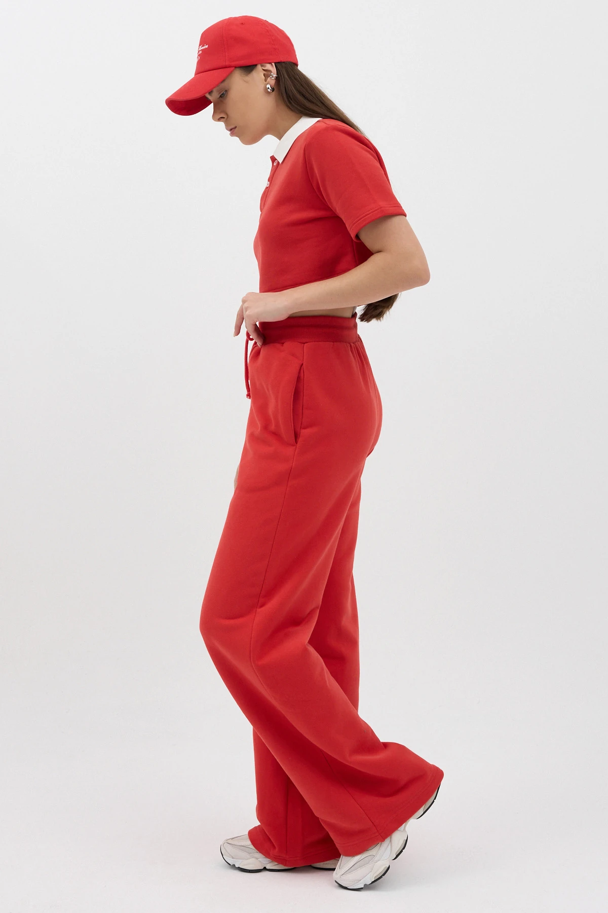 Beli Lastikli İp Detaylı Palazzo Eşofman Altı