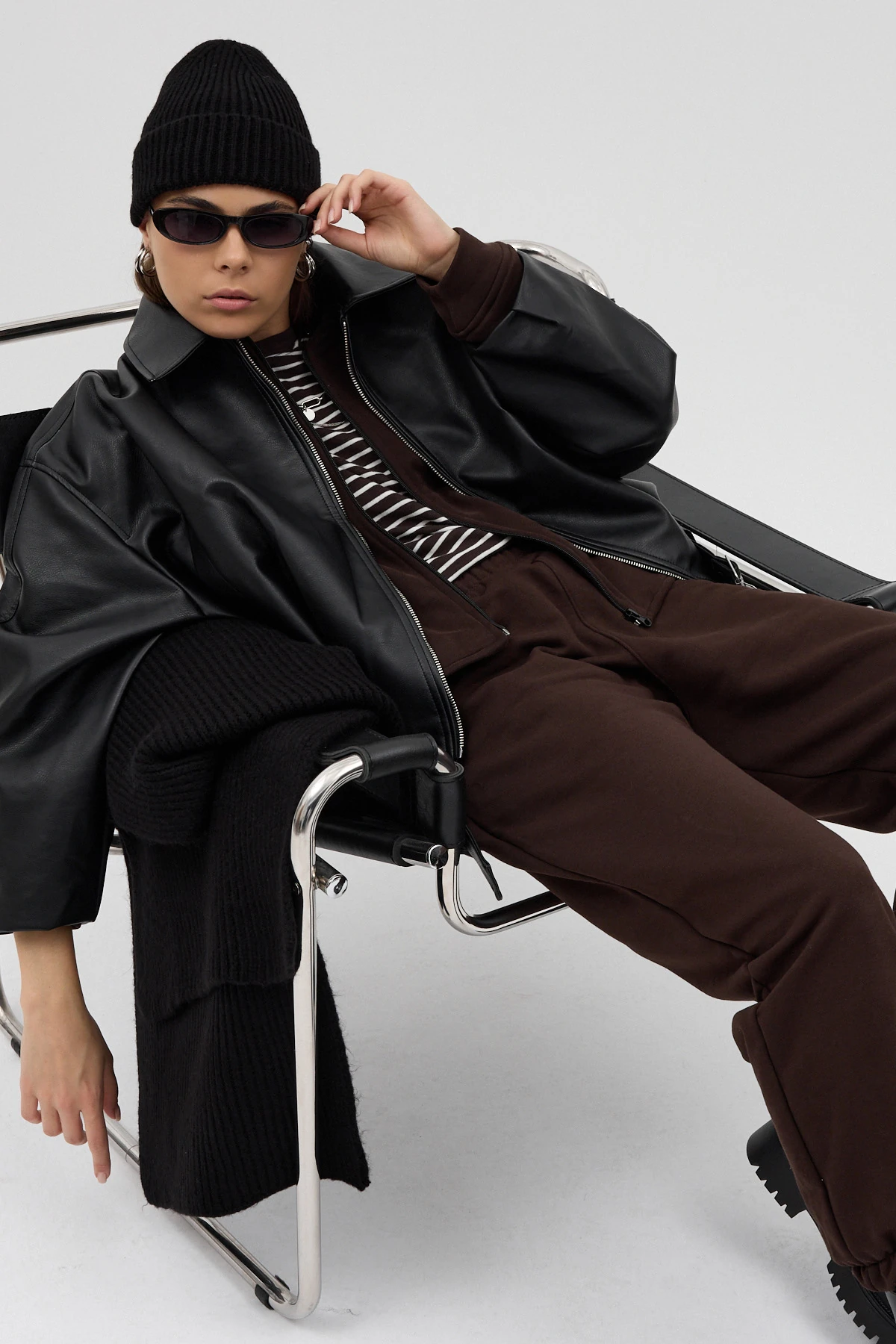 Cozy Beli Lastikli Jogger Eşofman Altı - Acı Kahve